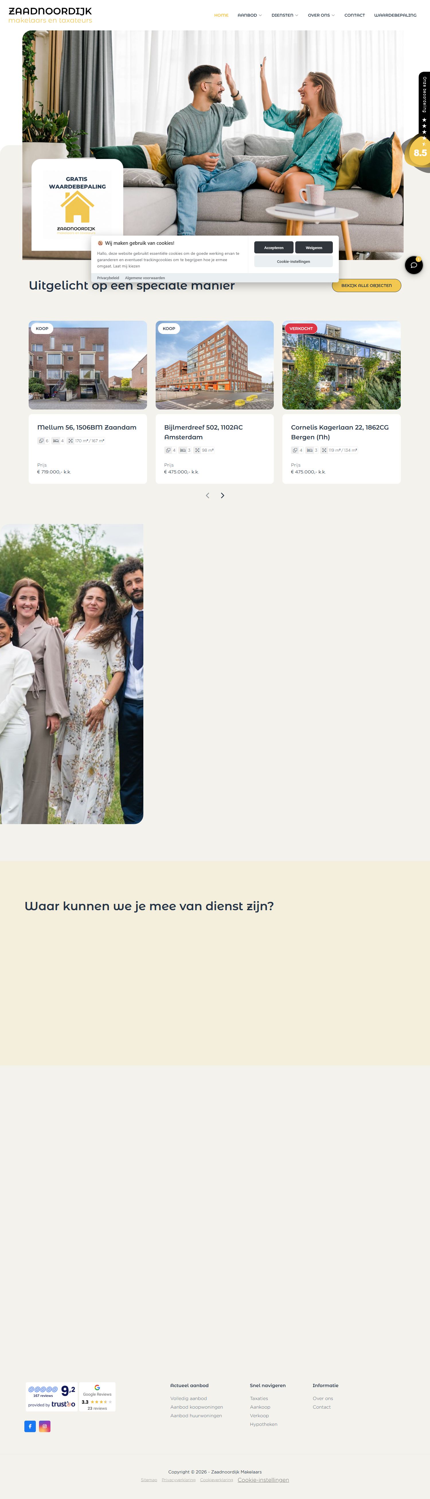 Kantoorfoto Zaadnoordijk Makelaars en Taxateurs