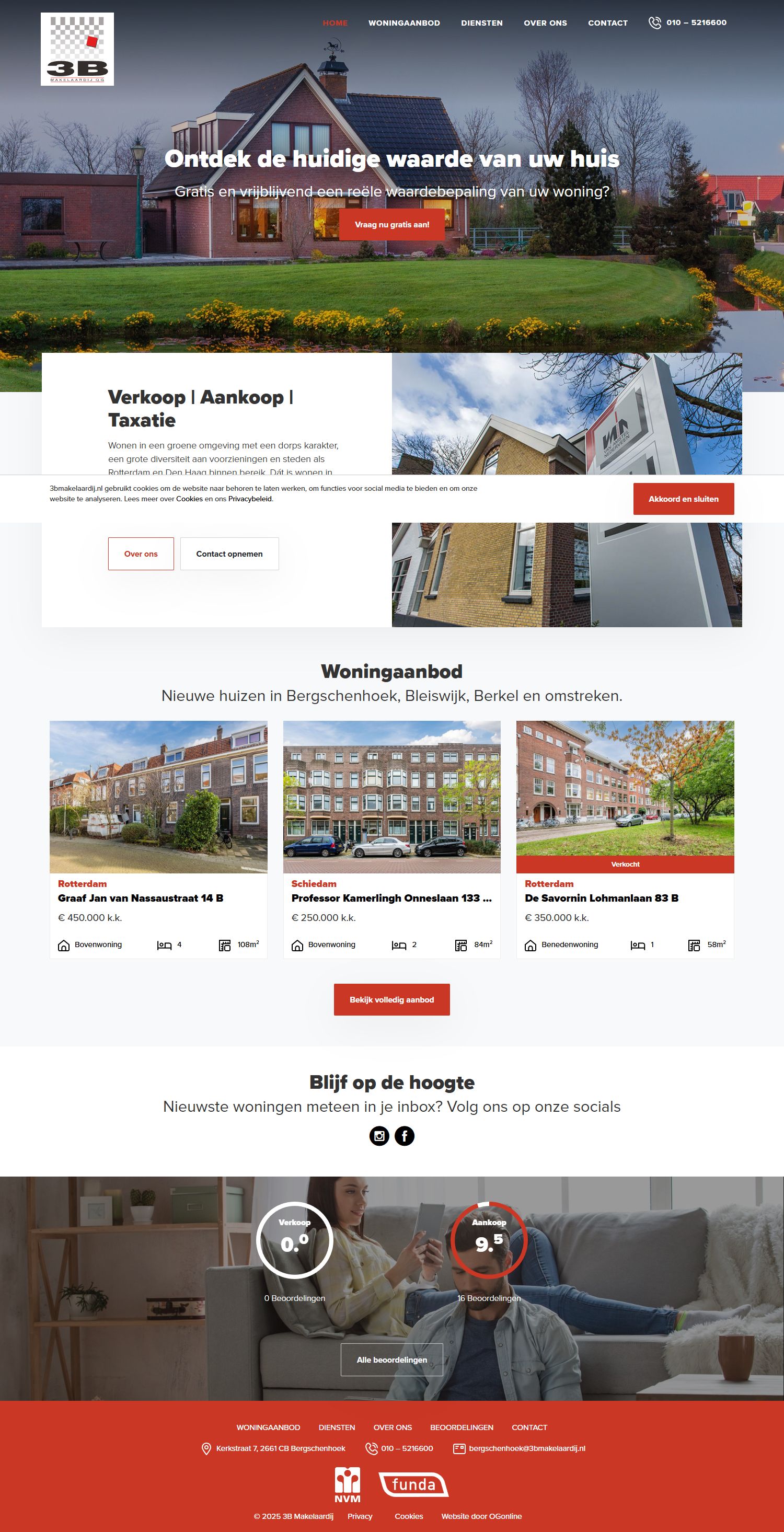 Screenshot van de website van www.3bmakelaardij.nl