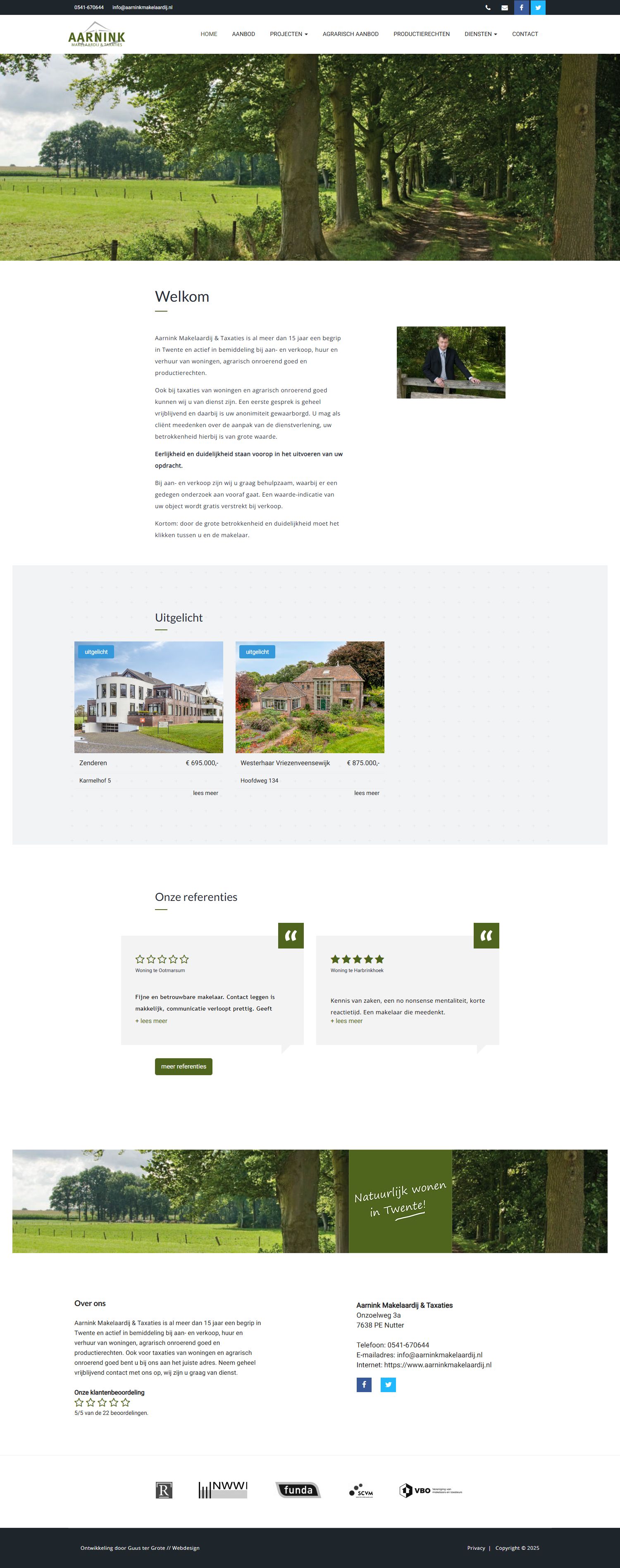 Kantoorfoto Aarnink Makelaardij en Taxaties