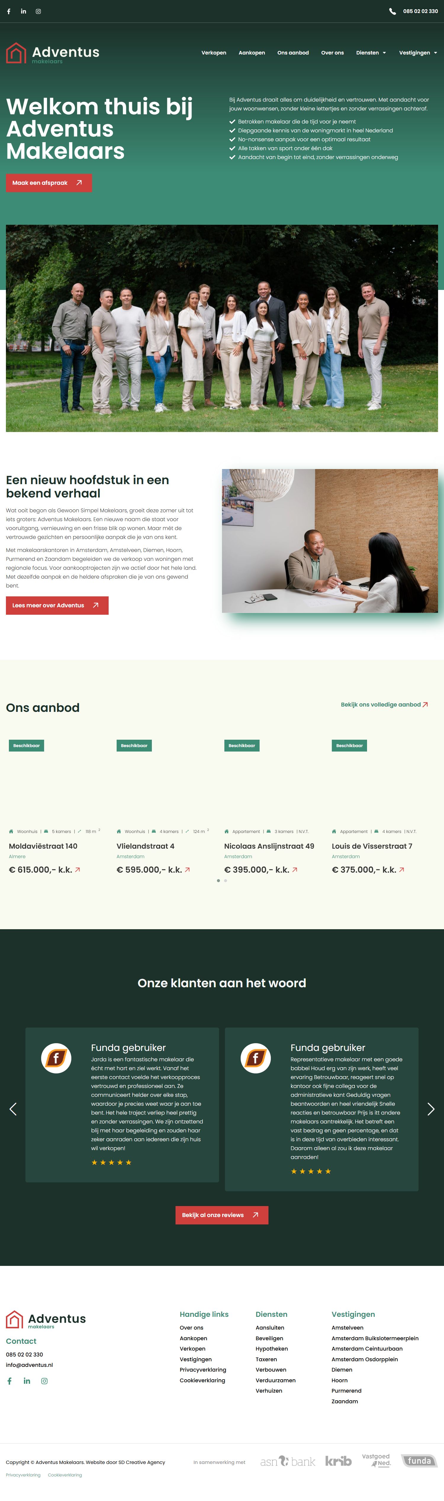 Kantoorfoto Adventus makelaars | Powered by ASN Bank