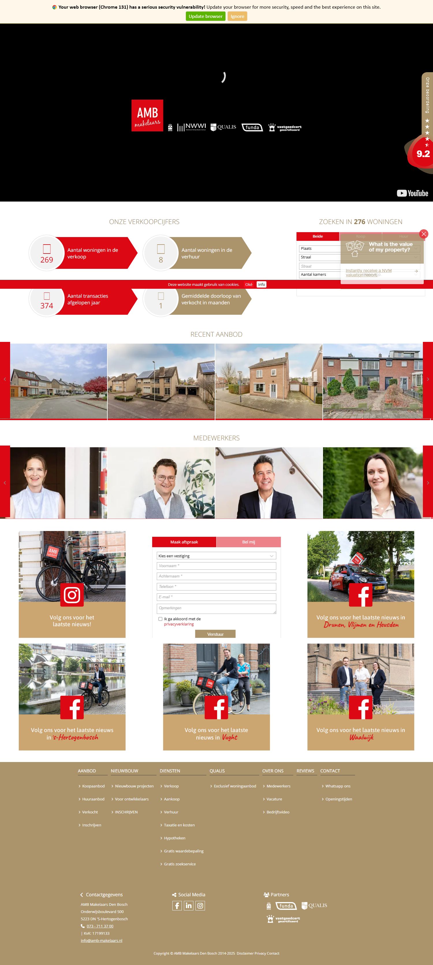 Screenshot van de website van www.amb-makelaars.nl