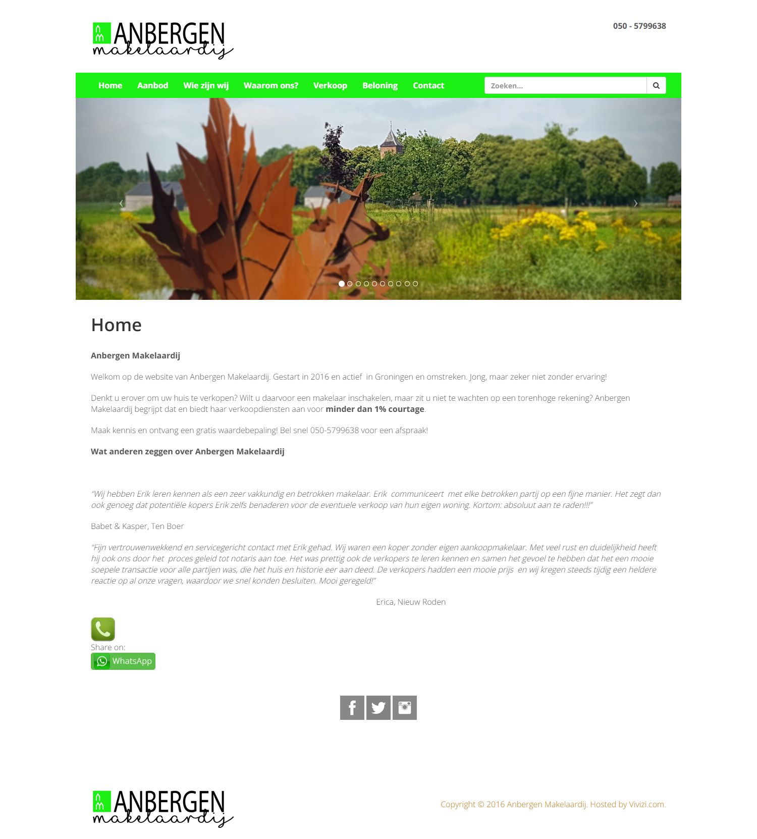 Screenshot van de website van www.anbergenmakelaardij.nl