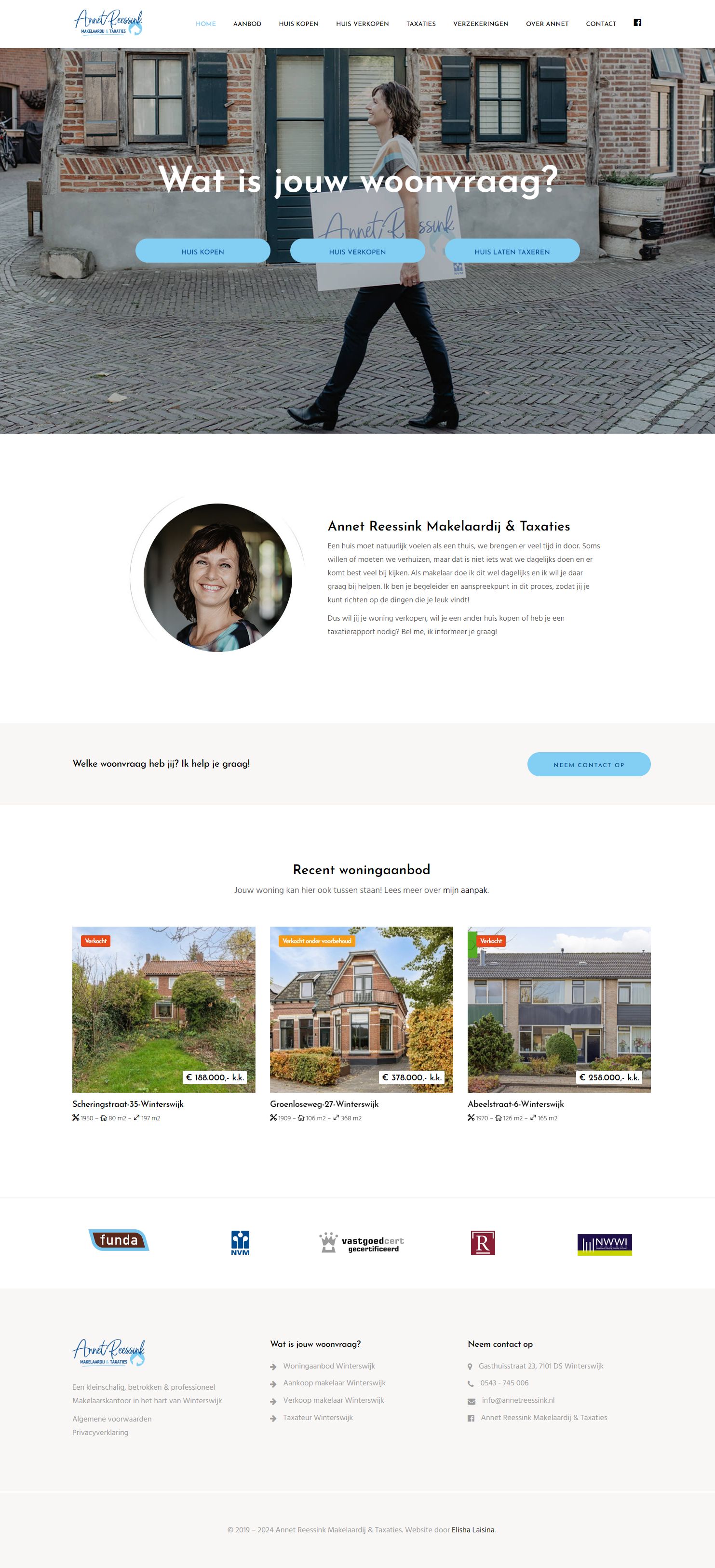 Kantoorfoto Annet Reessink Makelaardij & Taxaties