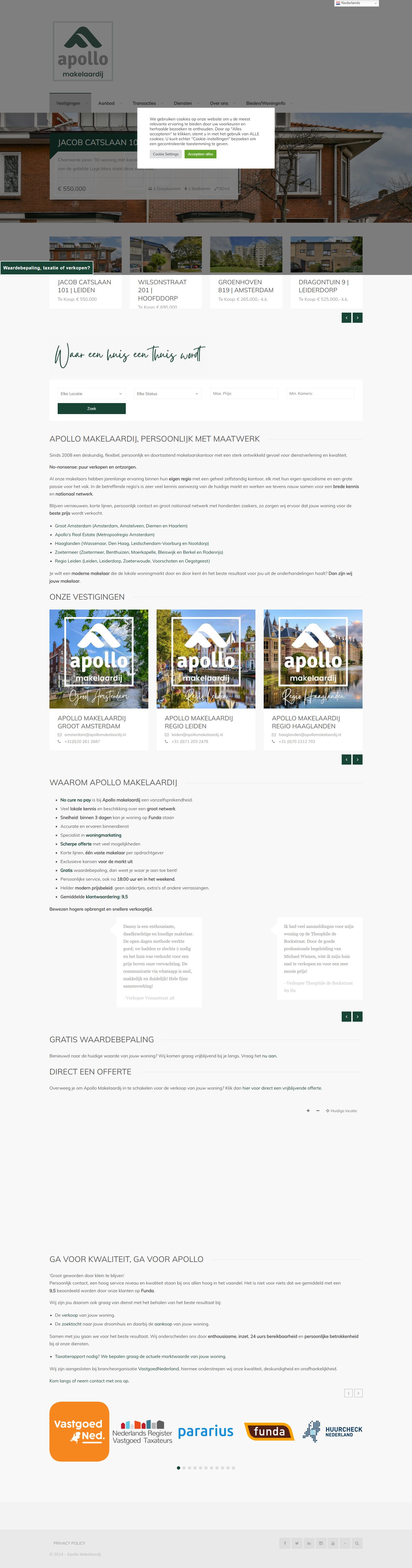 Kantoorfoto Apollo Makelaardij Regio Leiden