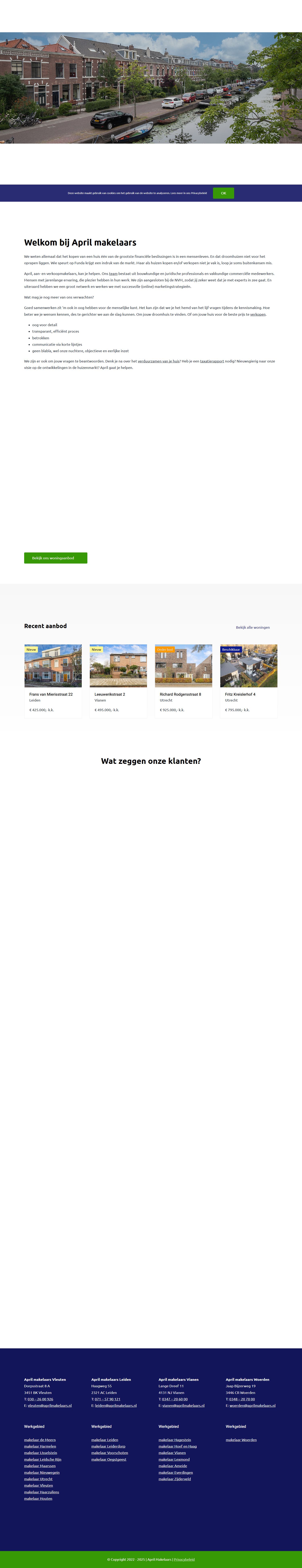 Screenshot van de website van www.aprilmakelaars.nl