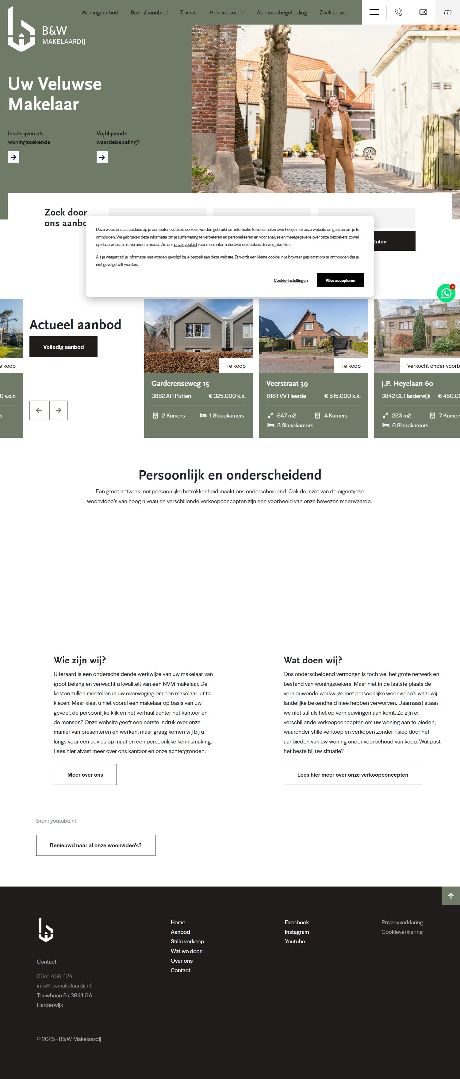 Screenshot van de website van www.bwmakelaardij.nl