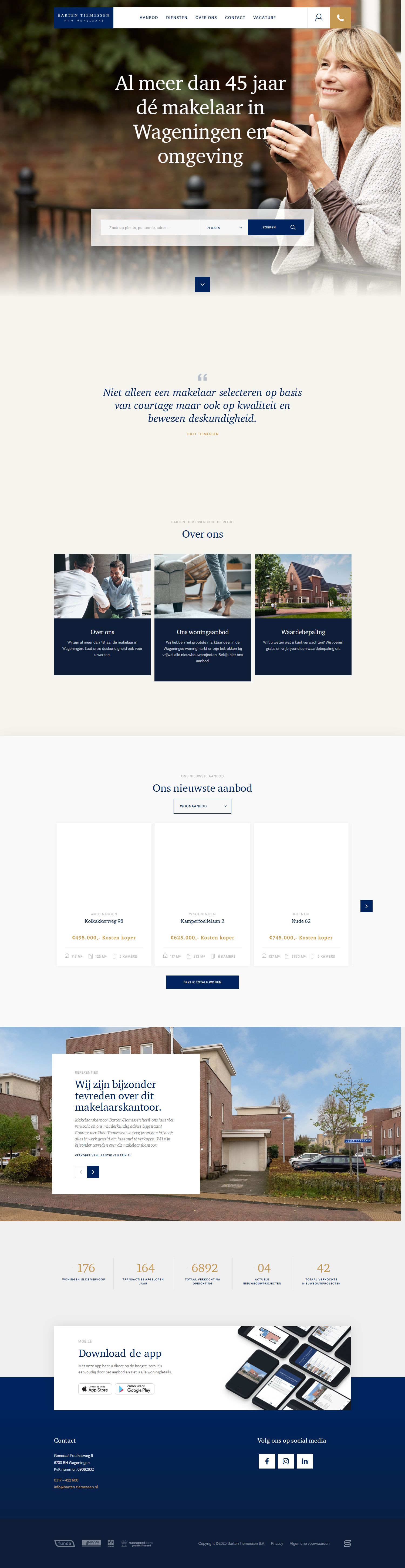Screenshot van de website van www.barten-tiemessen.nl