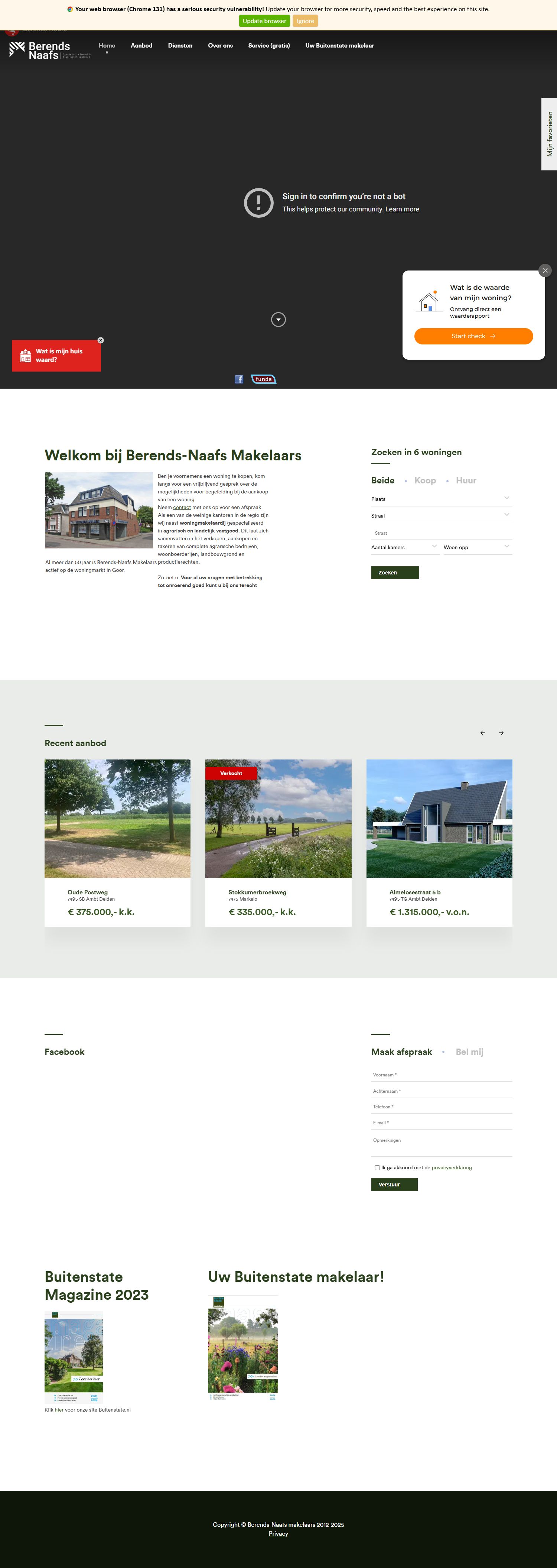 Screenshot van de website van www.berendsnaafs.nl