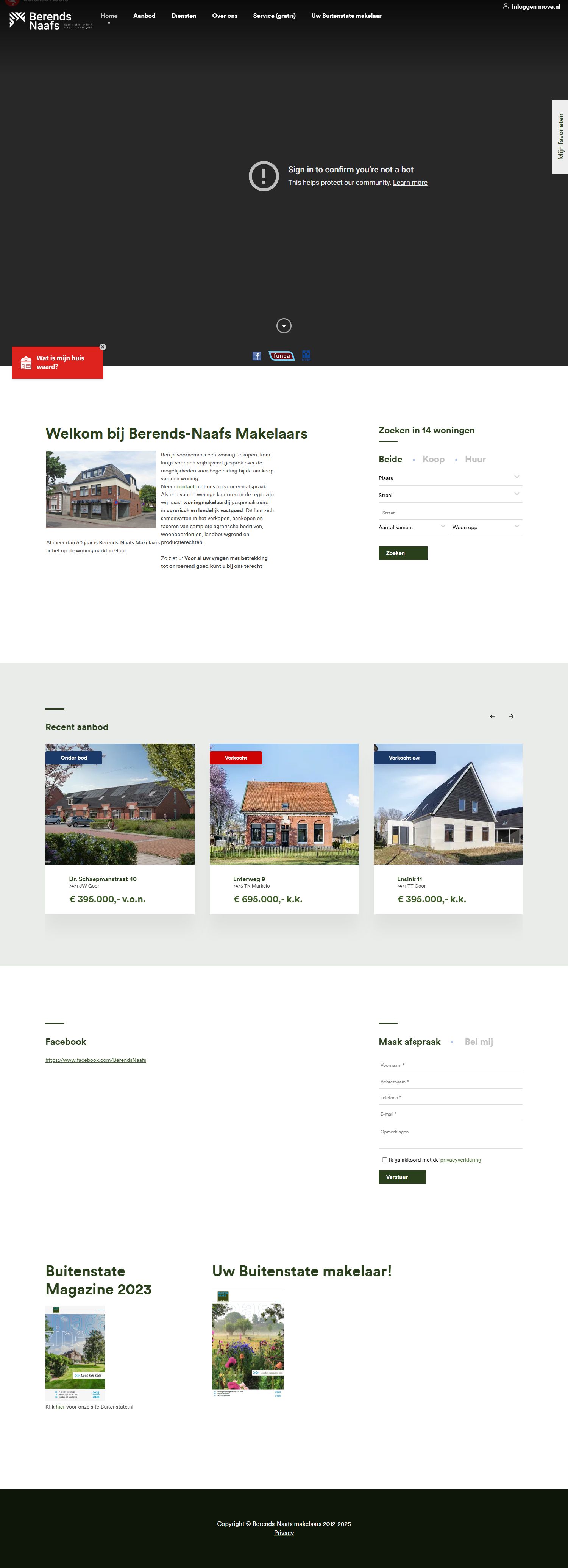 Screenshot van de website van www.berendsnaafs.nl