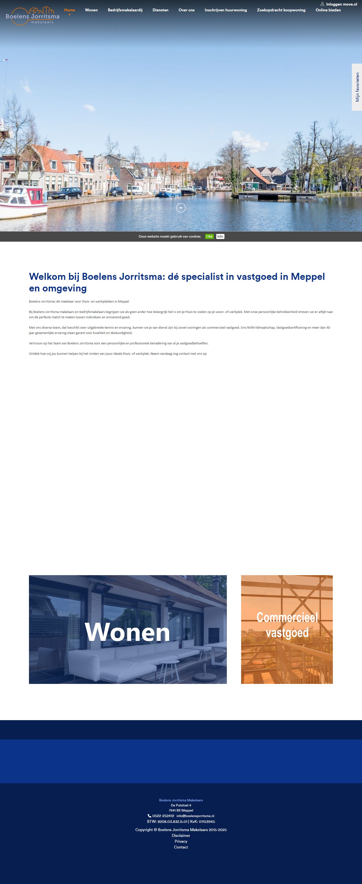 Screenshot van de website van www.boelensjorritsma.nl