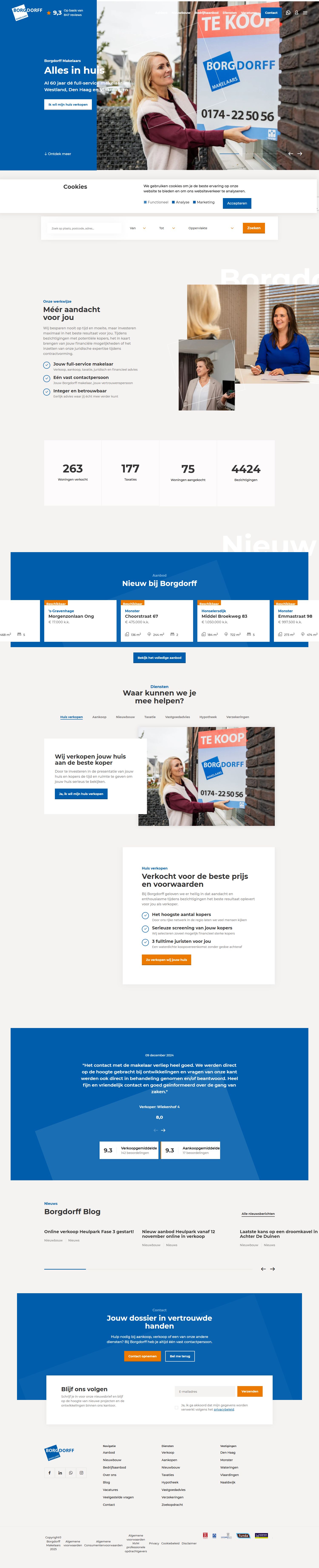 Screenshot van de website van www.borgdorff.nl