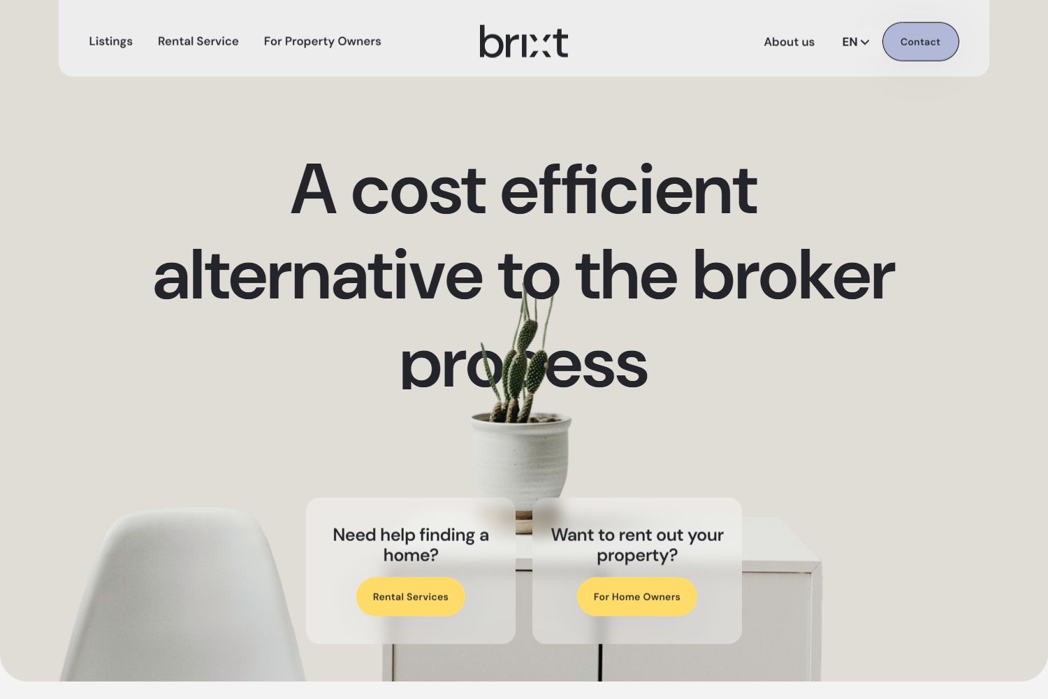 Screenshot van de website van www.brixt.nl