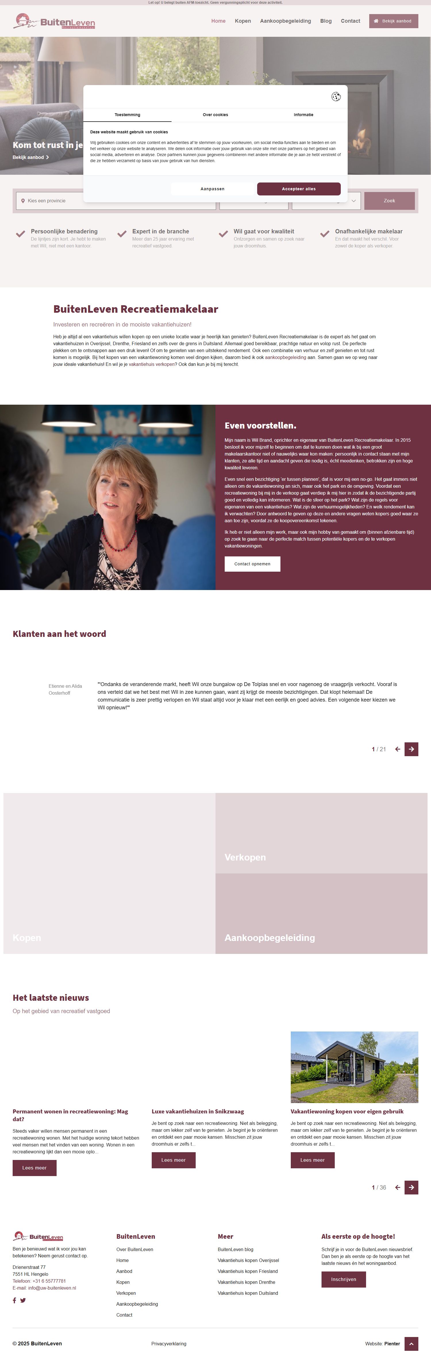 Kantoorfoto BuitenLeven Recreatiemakelaar