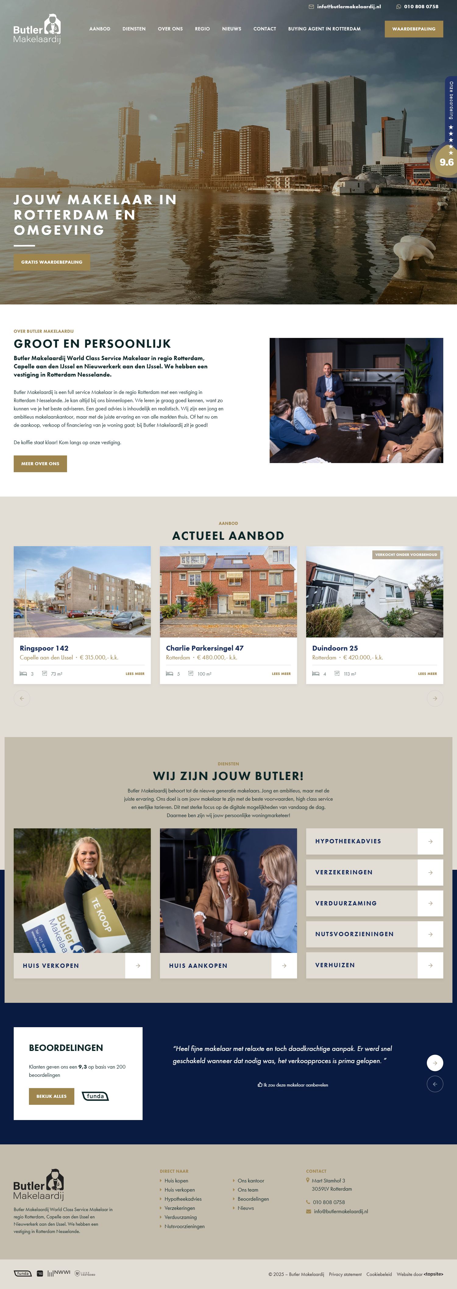 Screenshot van de website van www.butlermakelaardij.nl