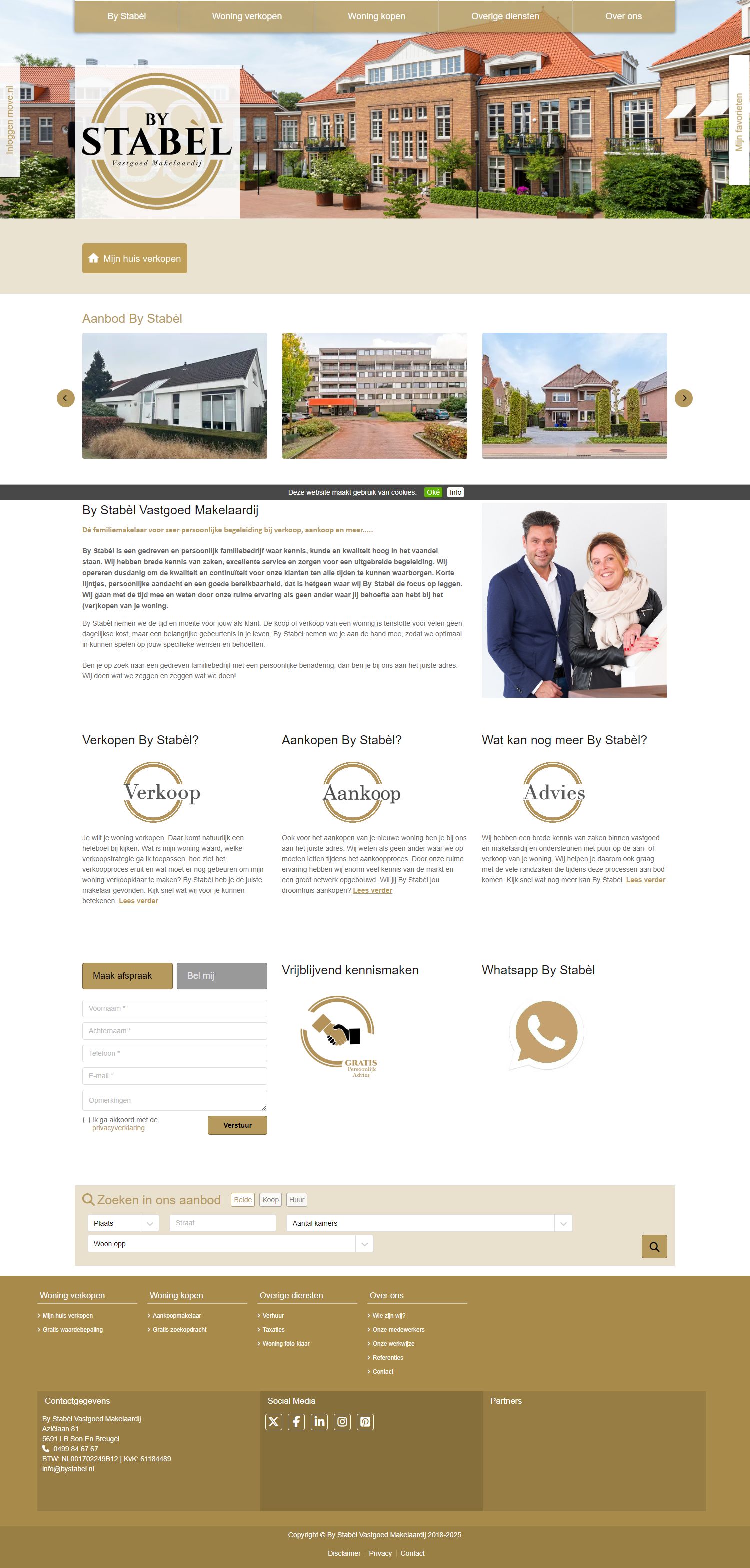 Screenshot van de website van www.bystabel.nl