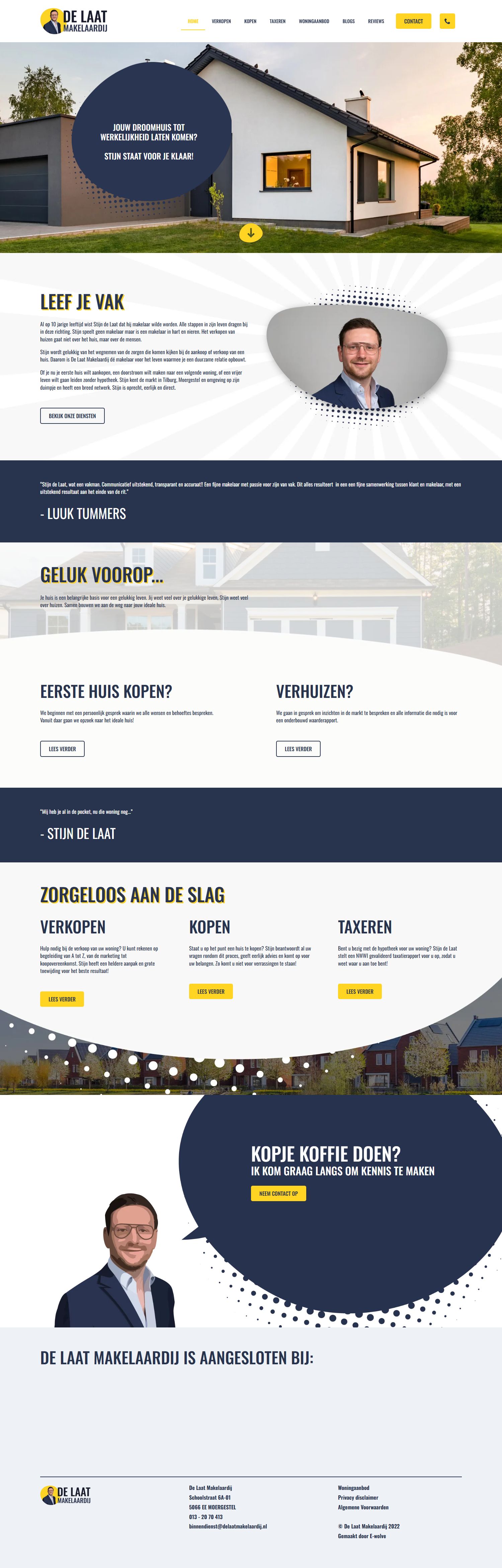 Screenshot van de website van www.delaatmakelaardij.nl
