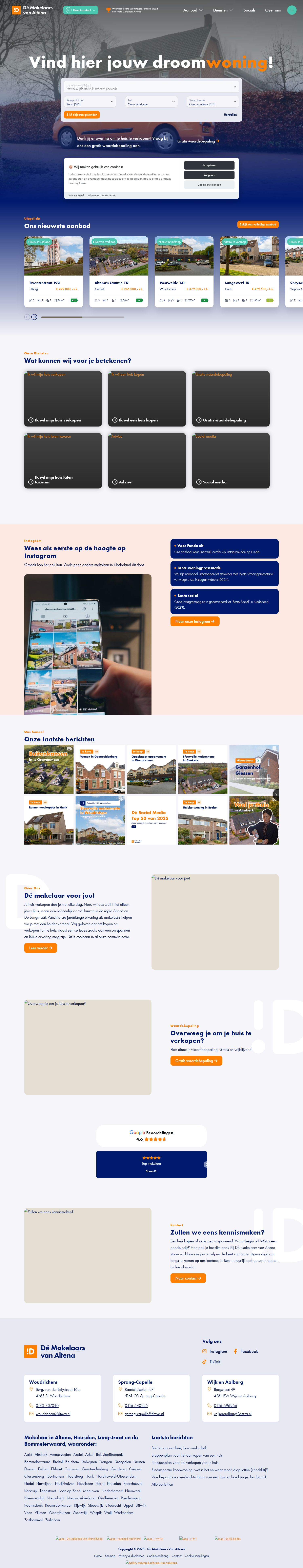 Screenshot van de website van www.demakelaarsvanaltena.nl