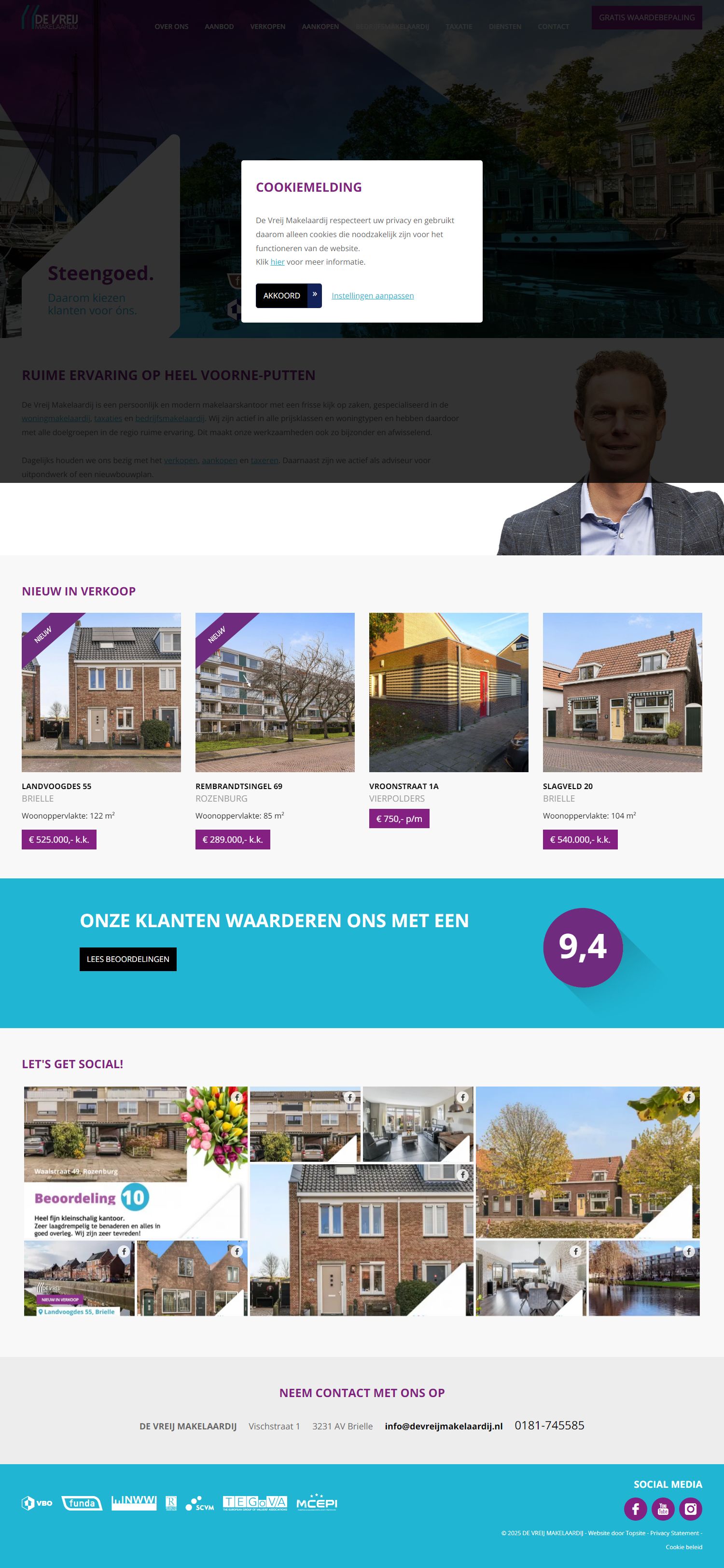 Foto van het kantoor van De Vreij Makelaardij