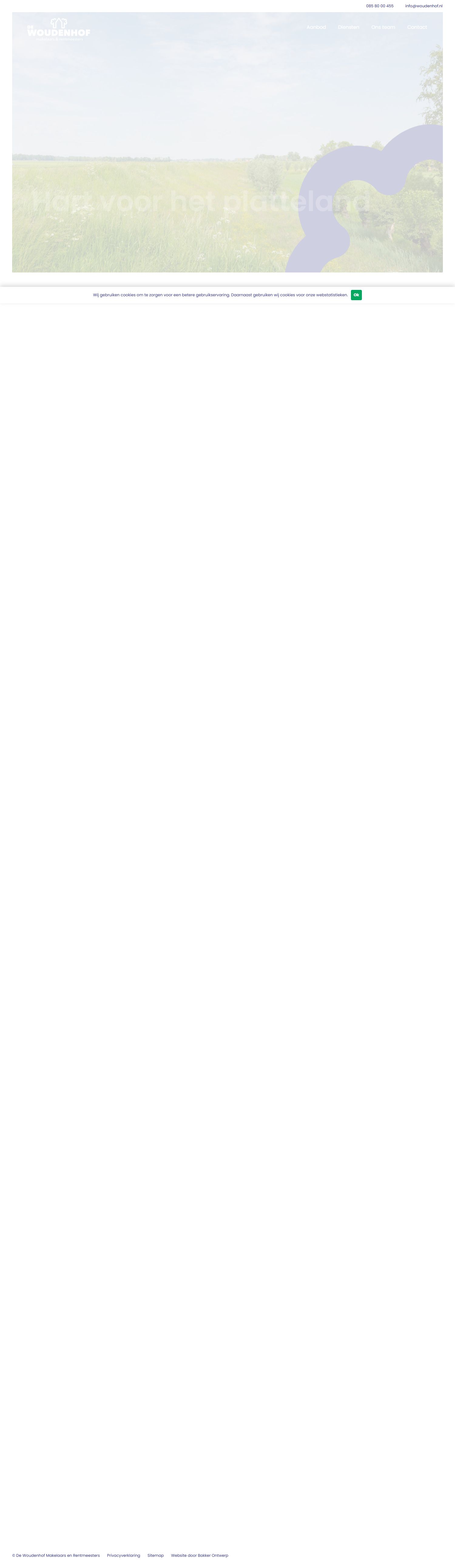 Screenshot van de website van www.woudenhof.nl