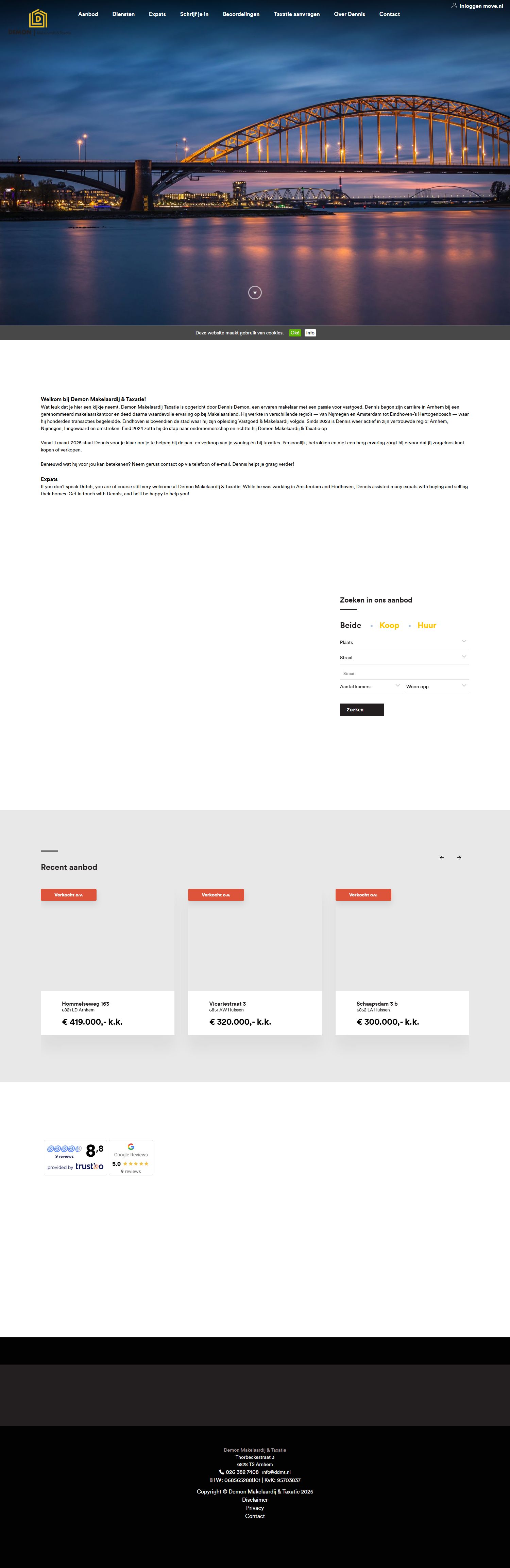 Screenshot van de website van ddmt.nl