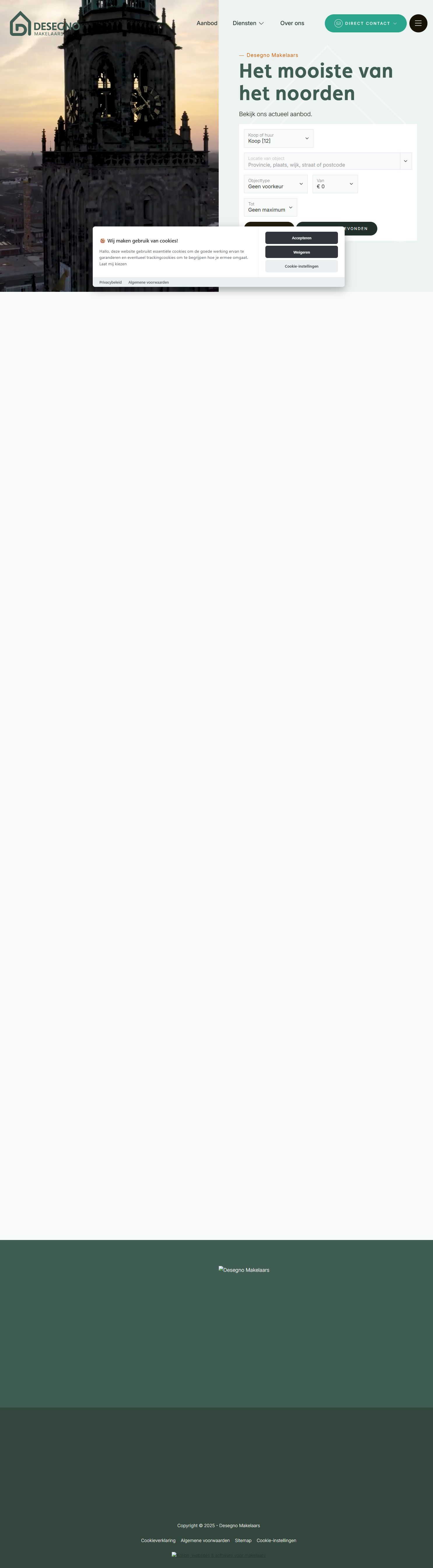 Screenshot van de website van www.desegno.nl