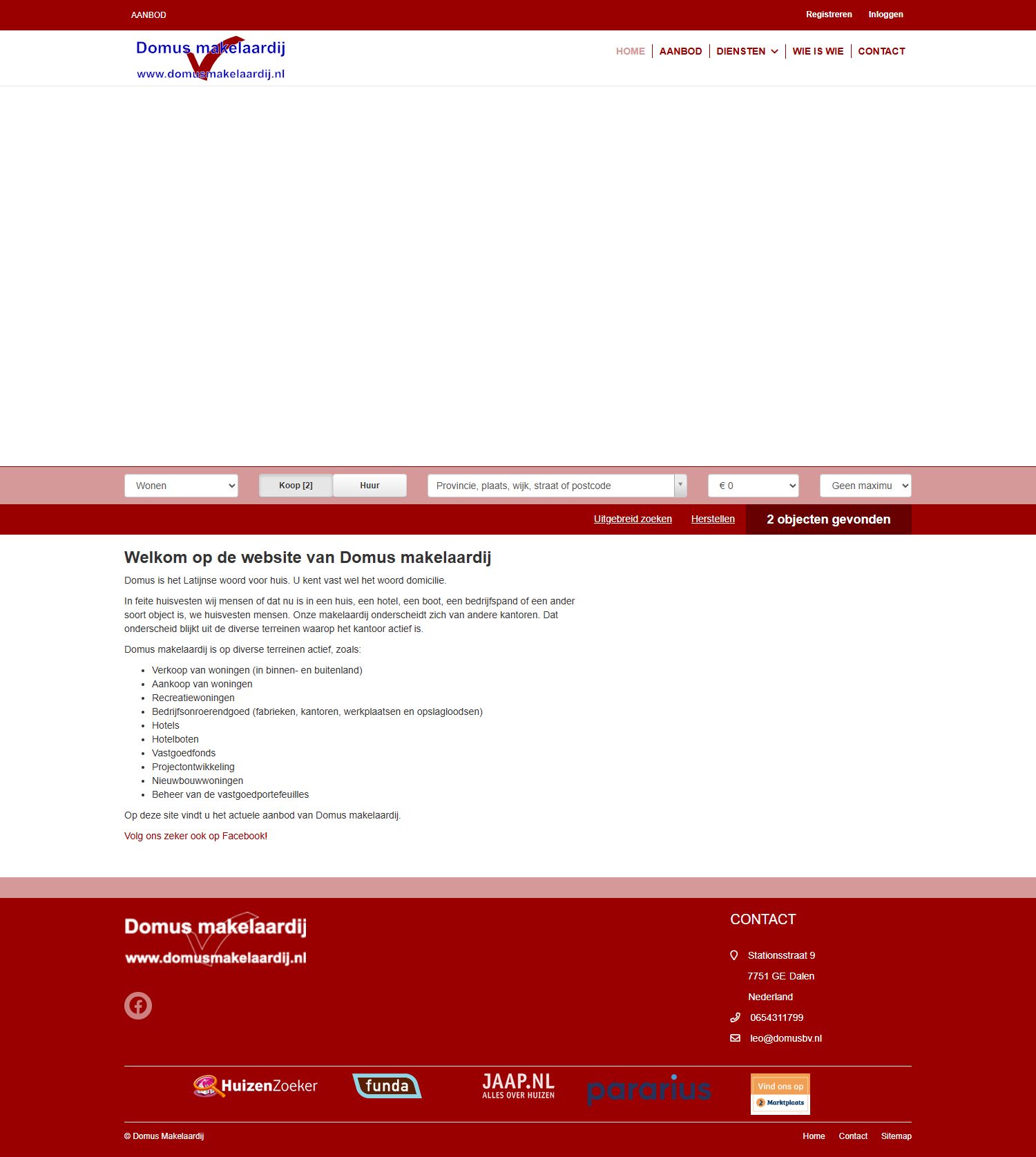 Kantoorfoto Domus makelaardij