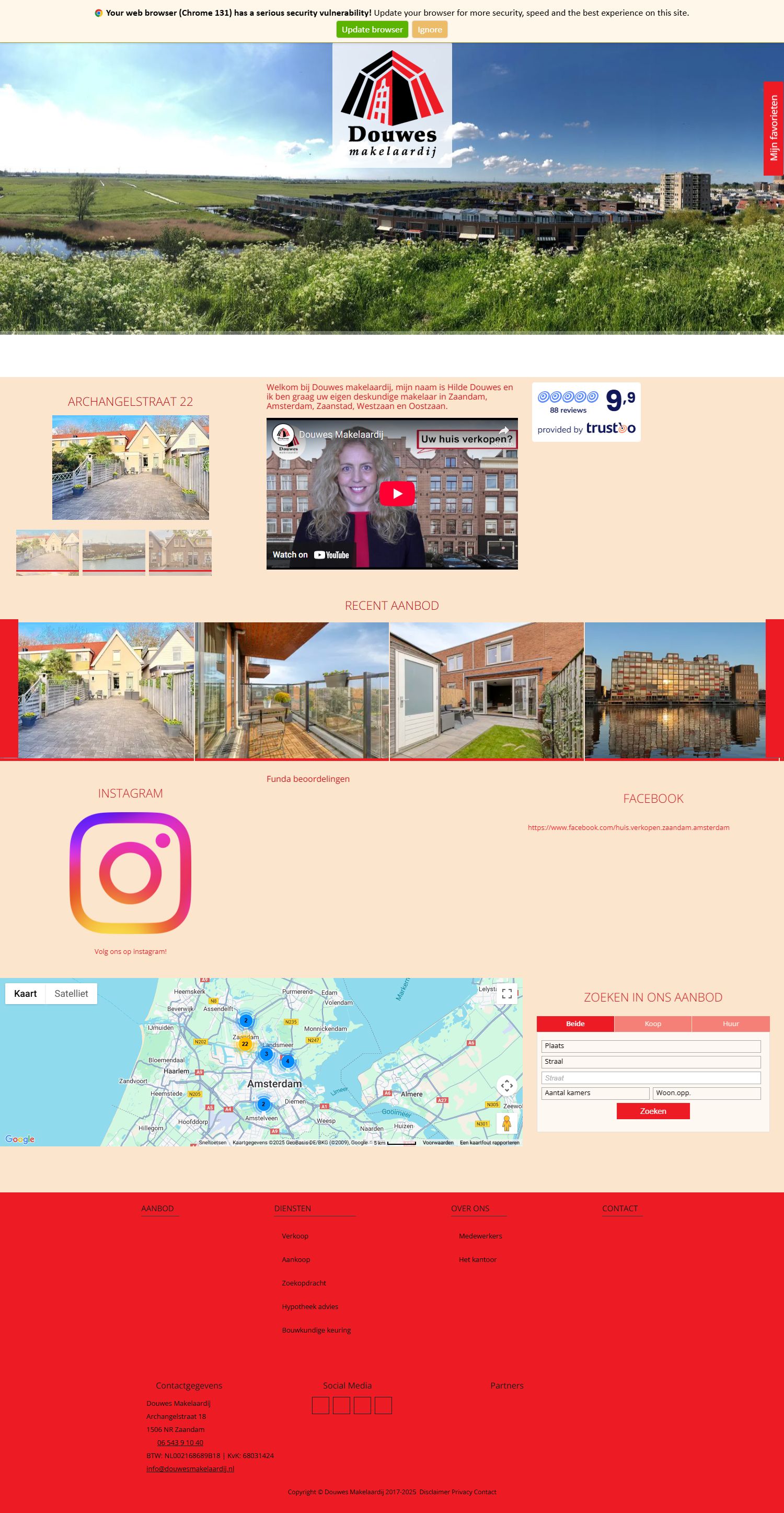 Screenshot van de website van www.douwesmakelaardij.nl