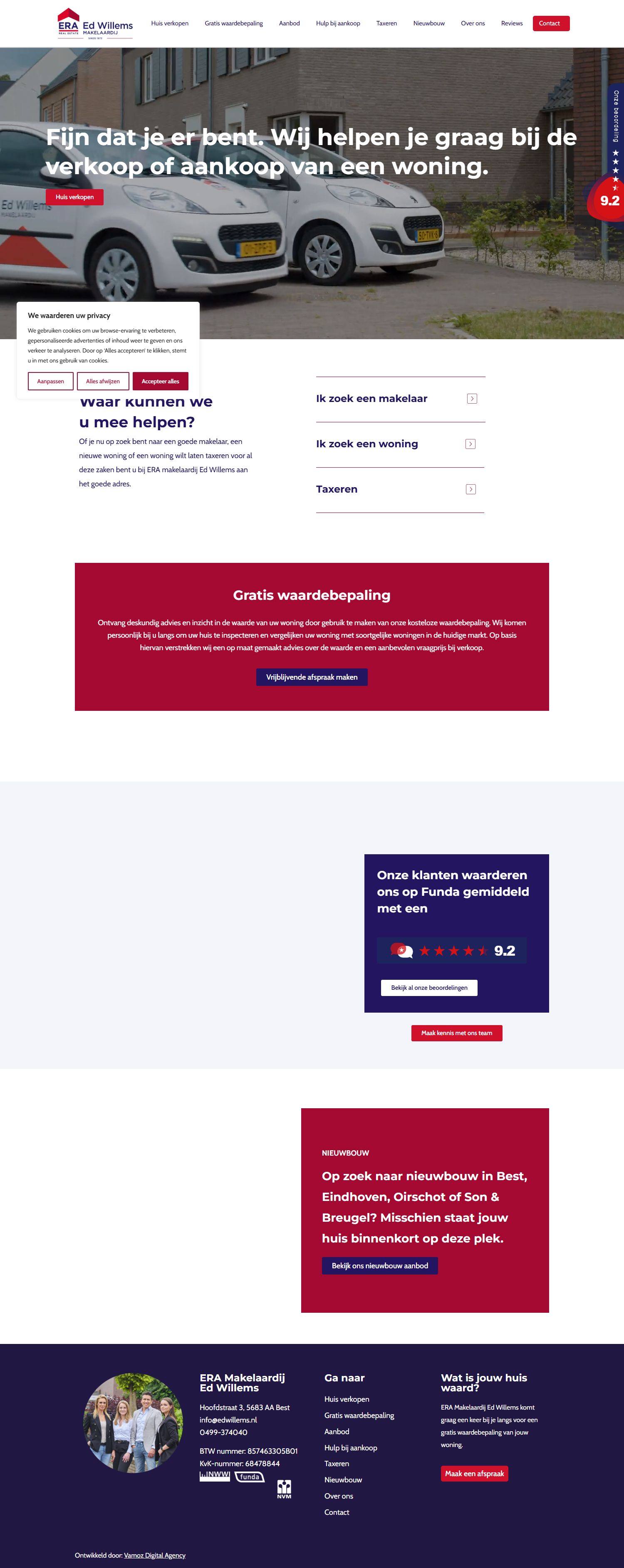 Screenshot van de website van www.edwillems.nl