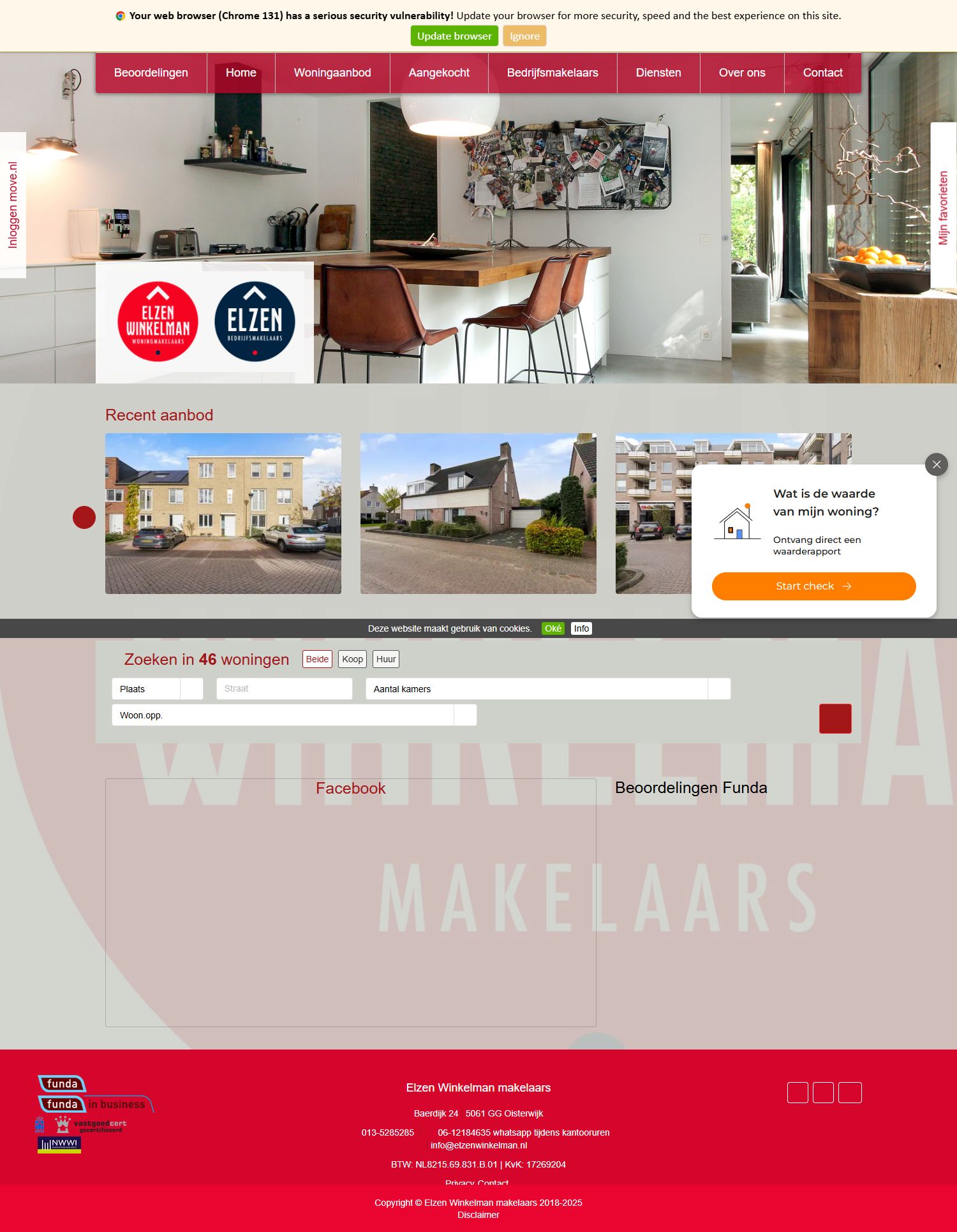 Screenshot van de website van www.elzenwinkelman.nl