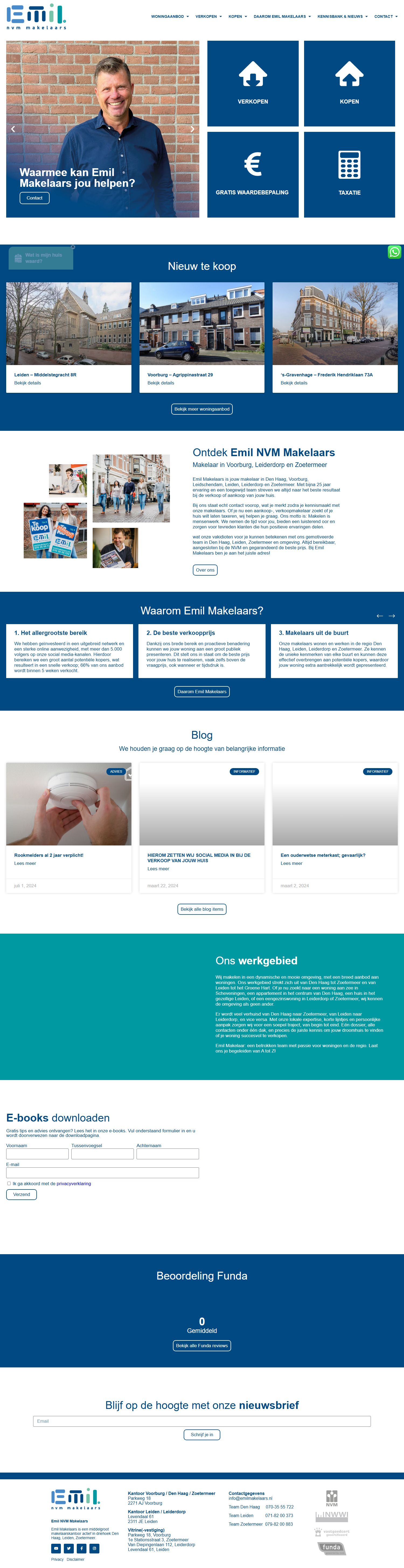 Screenshot van de website van www.emilmakelaars.nl