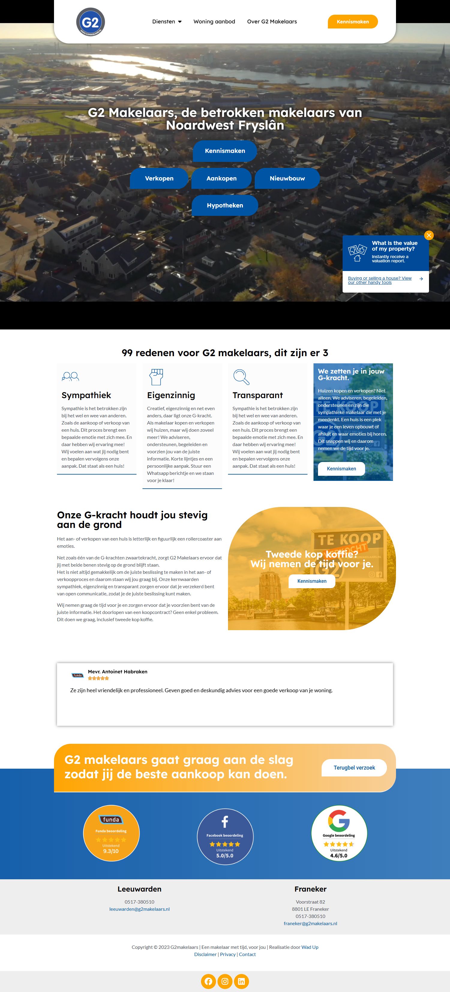 Kantoorfoto G2 Makelaars, de makelaars van Noardwest Fryslân