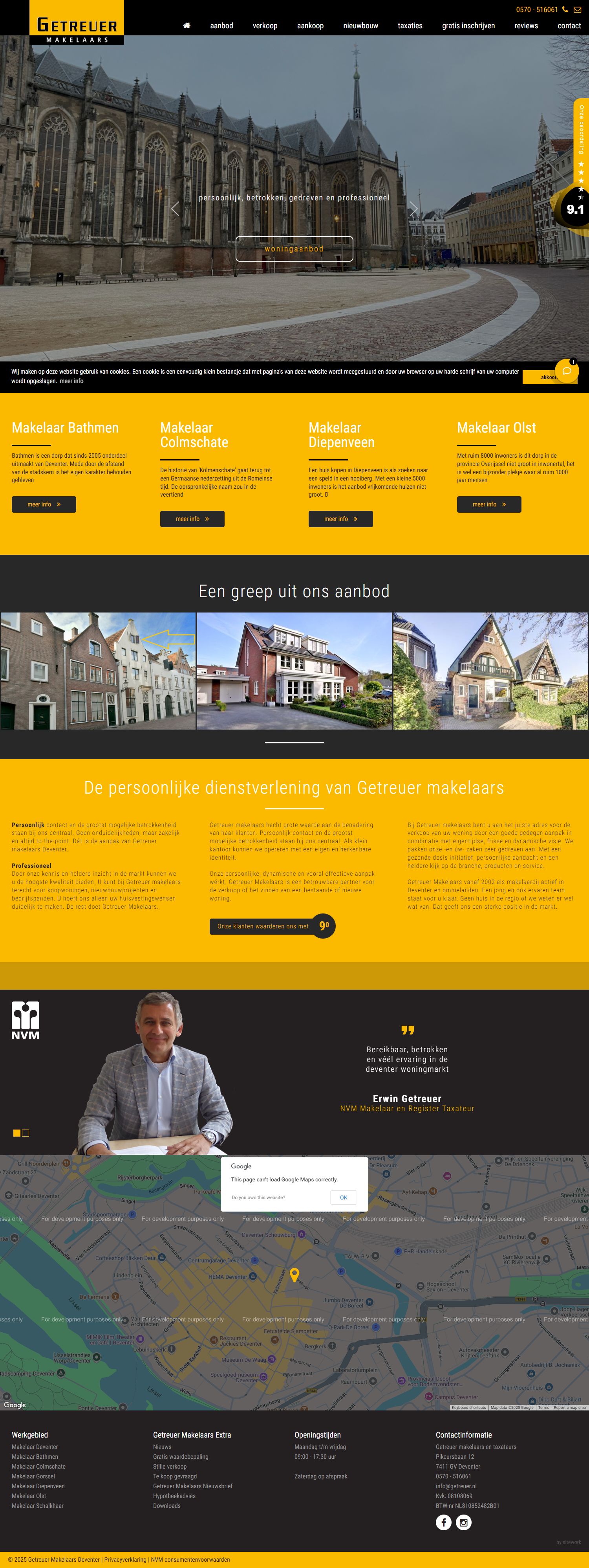 Screenshot van de website van www.getreuer.nl