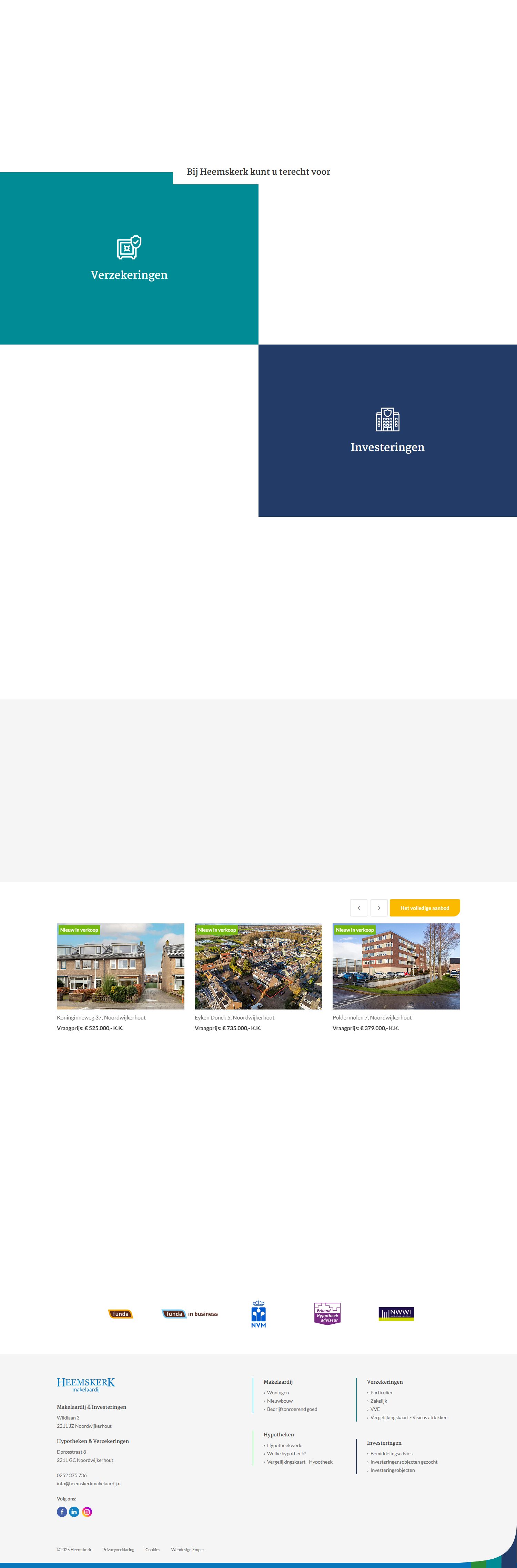 Screenshot van de website van www.heemskerkmakelaardij.nl