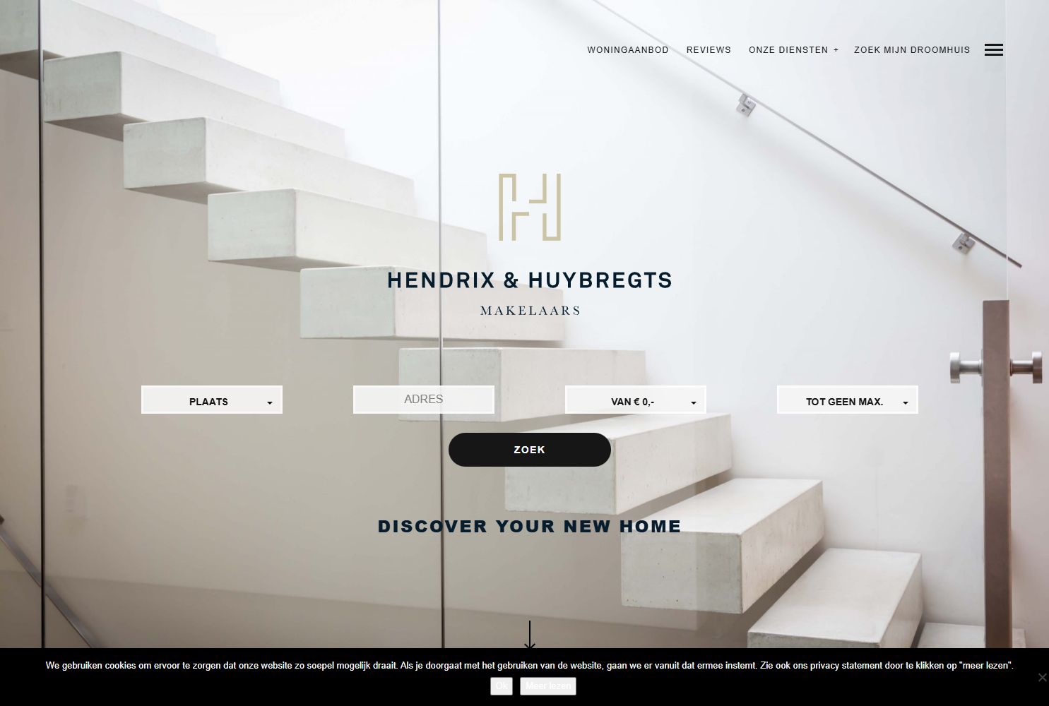 Screenshot van de website van www.hendrixhuybregts.nl