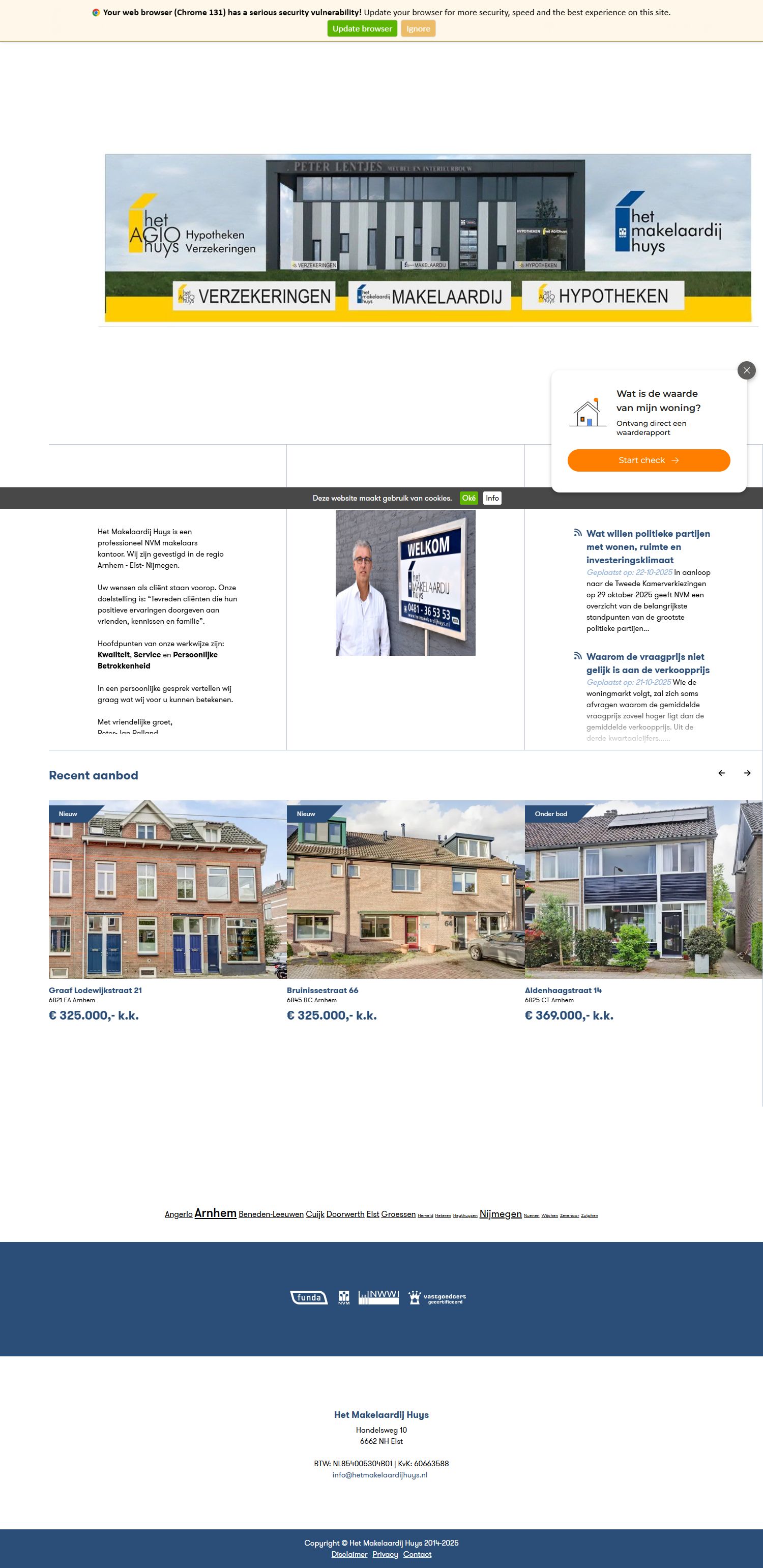 Screenshot van de website van www.hetmakelaardijhuys.nl