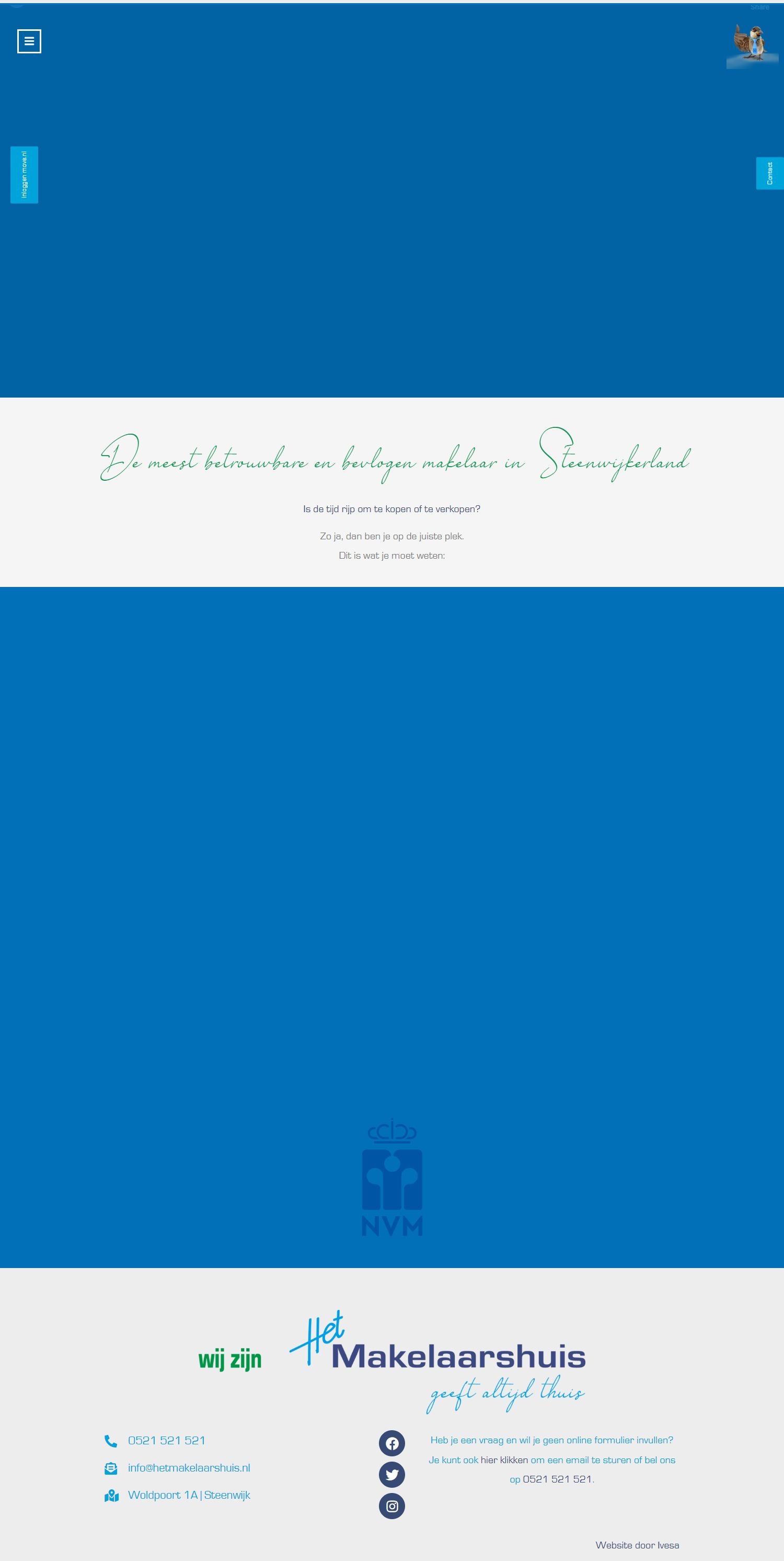Screenshot van de website van www.hetmakelaarshuis.nl
