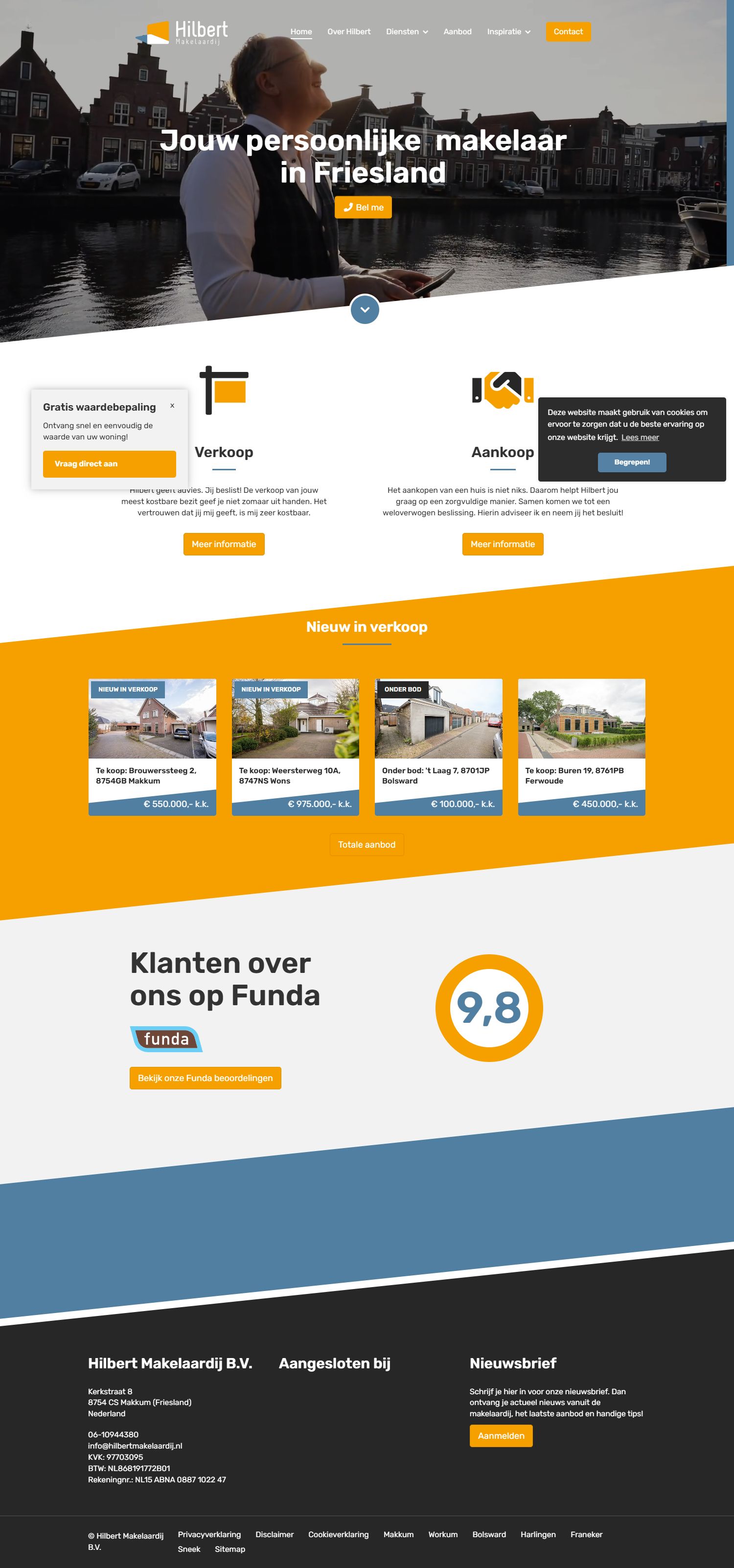 Foto van het kantoor van Hilbert Makelaardij