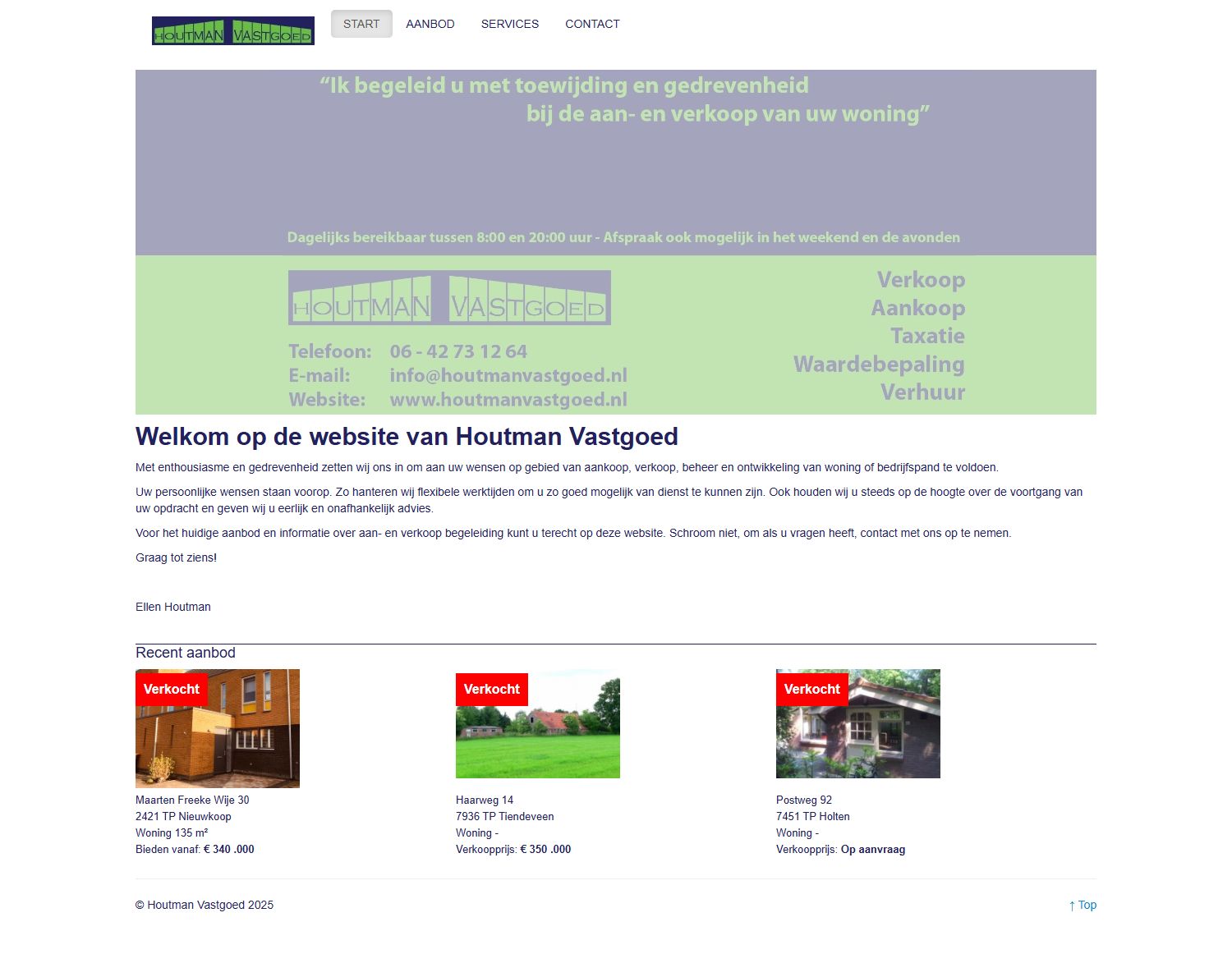 Screenshot van de website van www.houtmanvastgoed.nl
