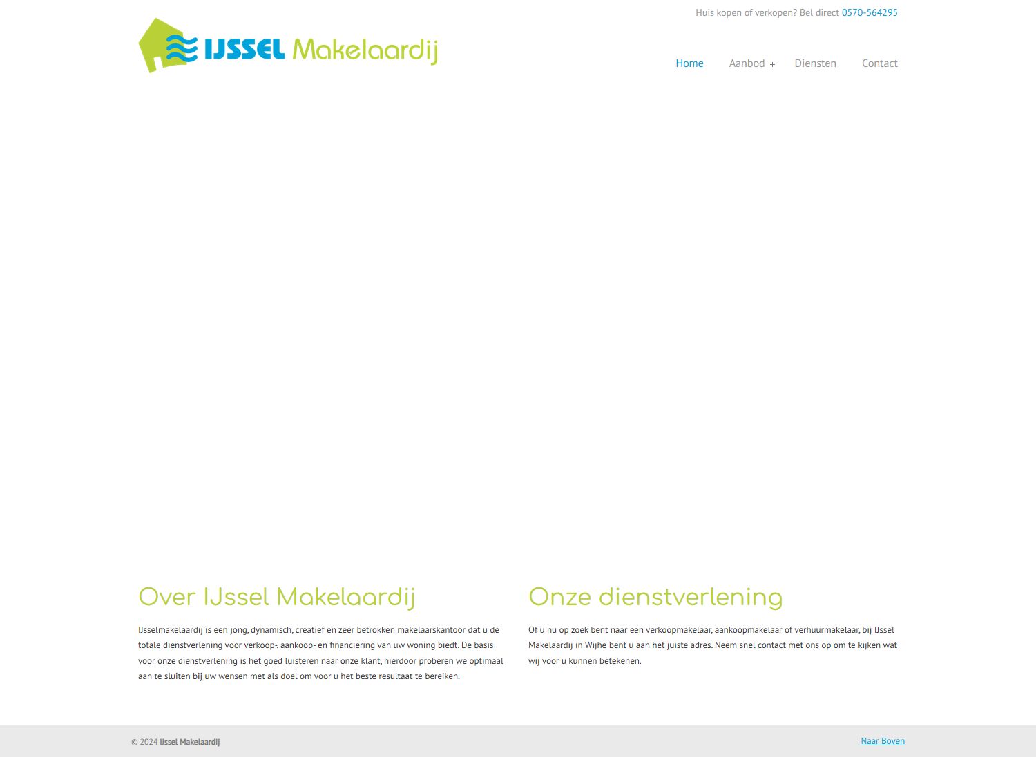 Screenshot van de website van www.ijsselmakelaardij.com
