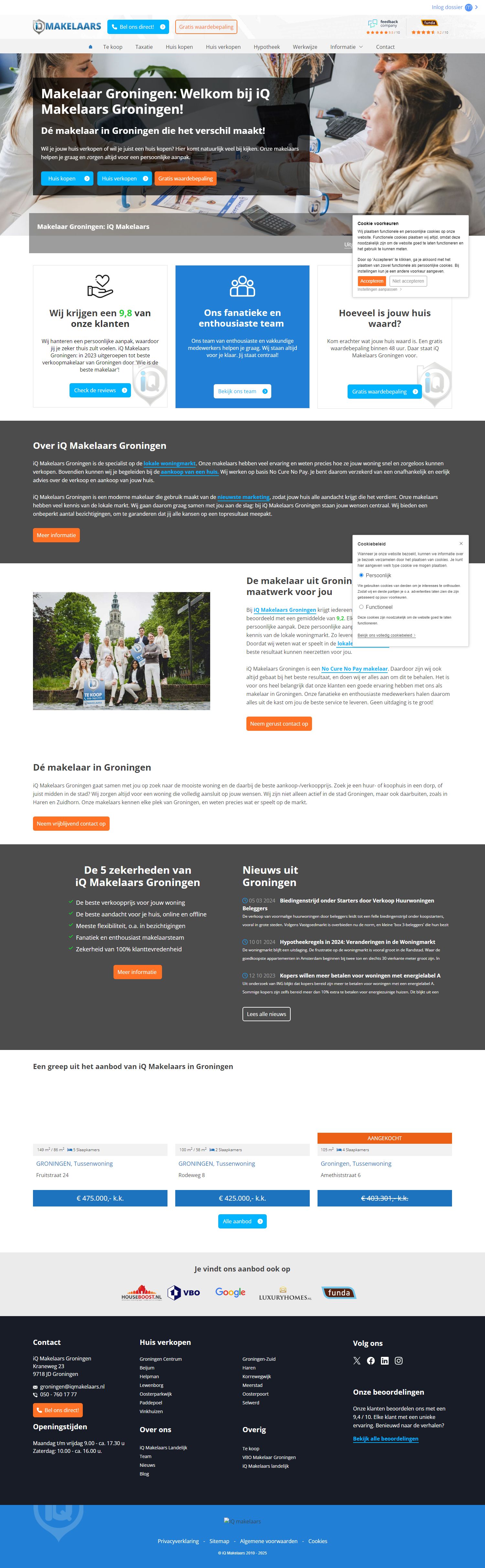 Kantoorfoto iQ Makelaars Groningen