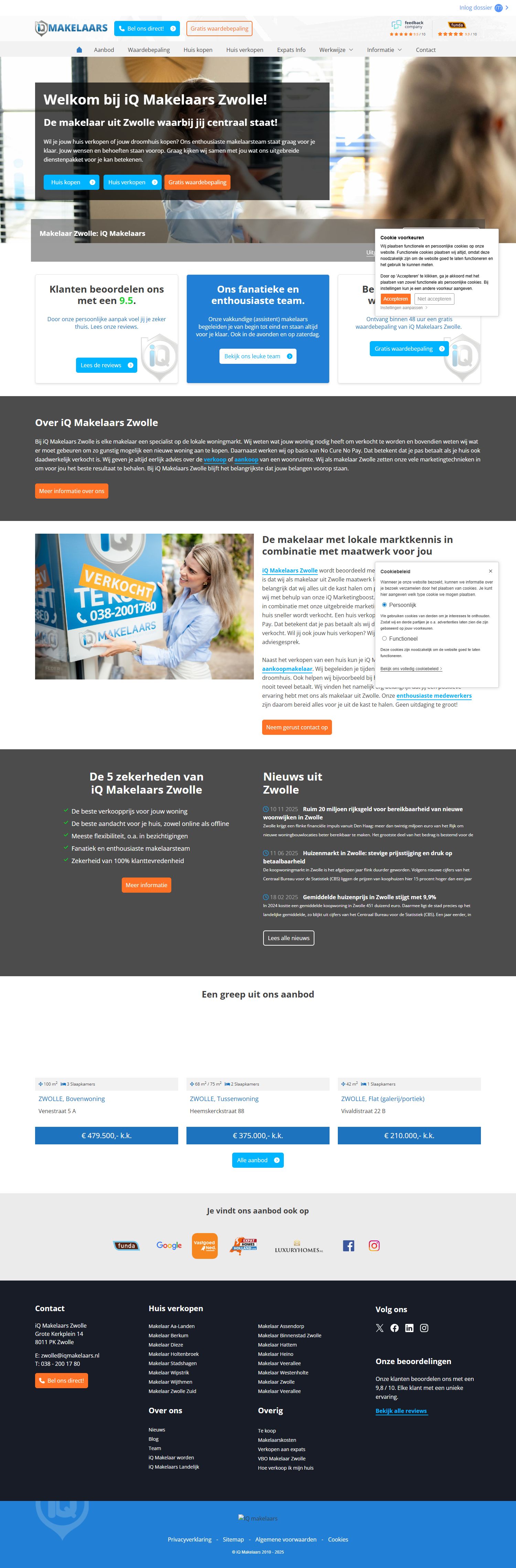 Kantoorfoto iQ Makelaars Zwolle