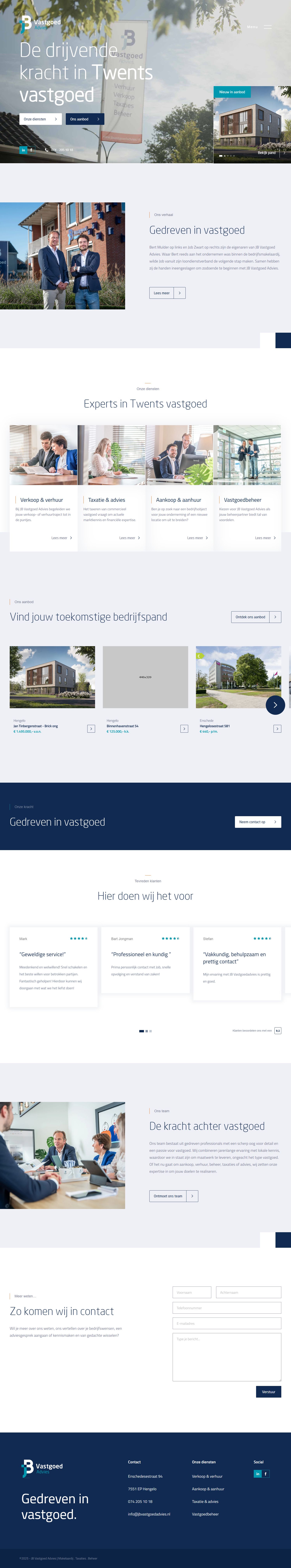 Screenshot van de website van www.jbvastgoedadvies.nl