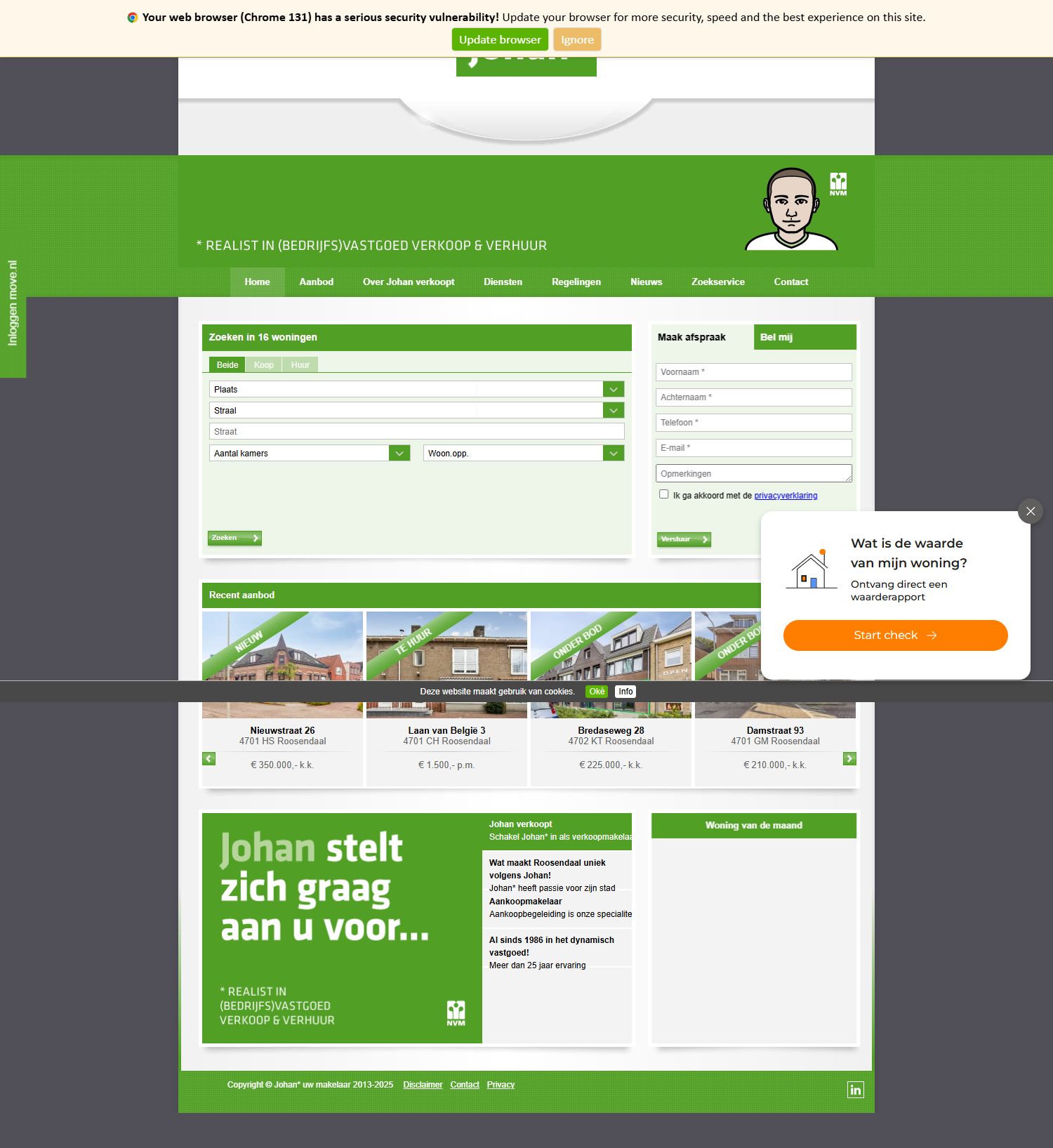 Kantoorfoto Johan* uw makelaar