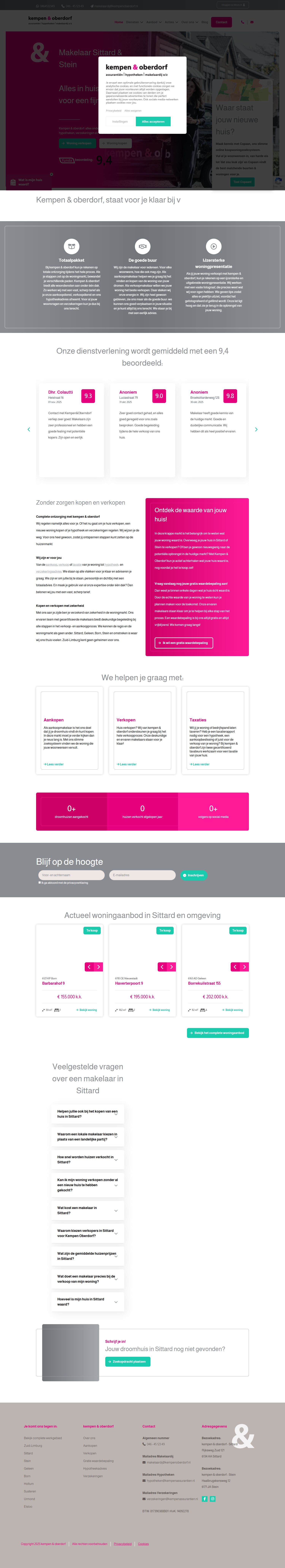 Screenshot van de website van www.kempenoberdorf.nl