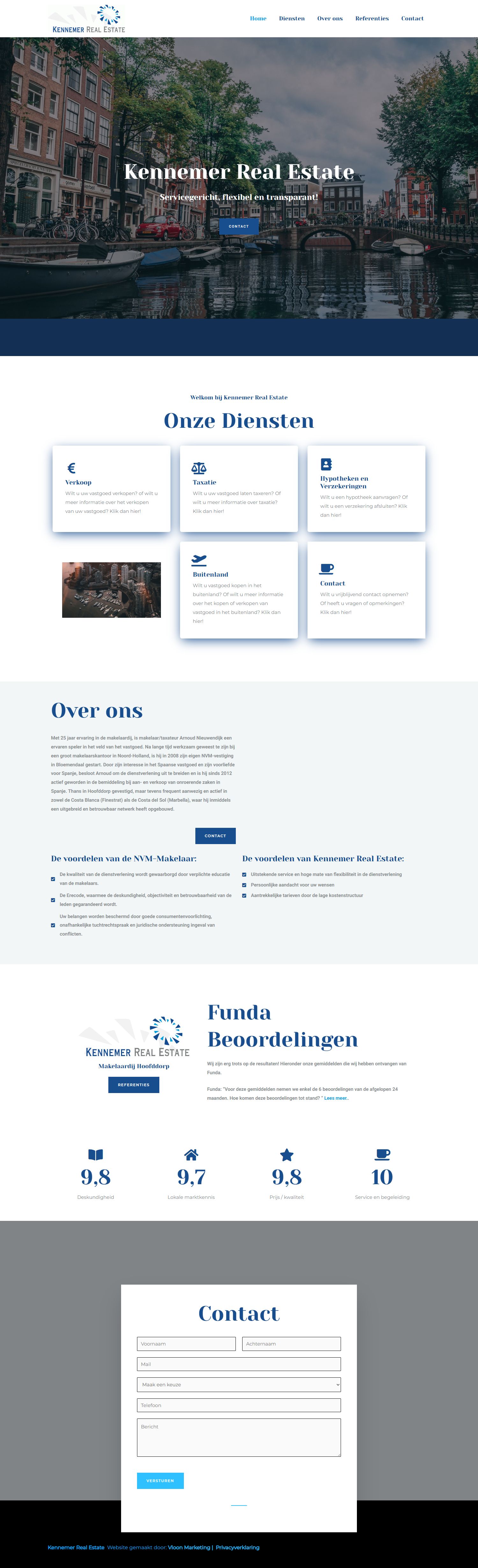 Screenshot van de website van www.k-re.nl