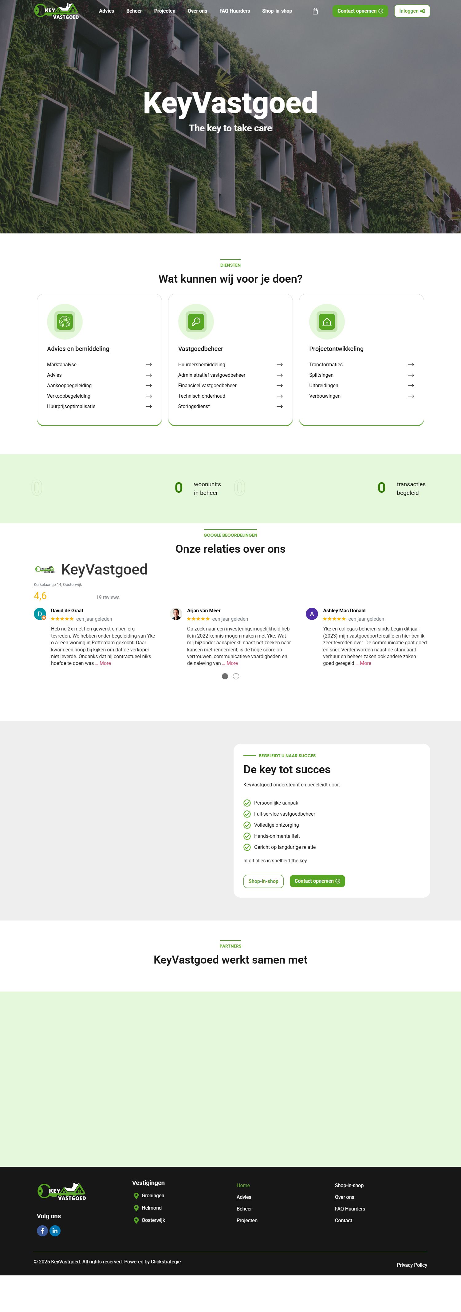 Screenshot van de website van www.keyvastgoed.nl