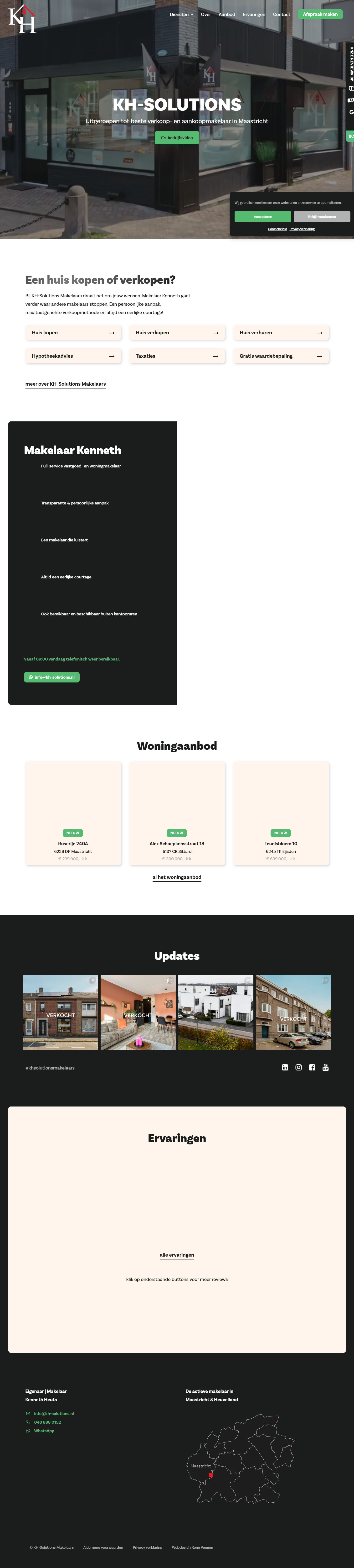 Screenshot van de website van www.kh-solutions.nl