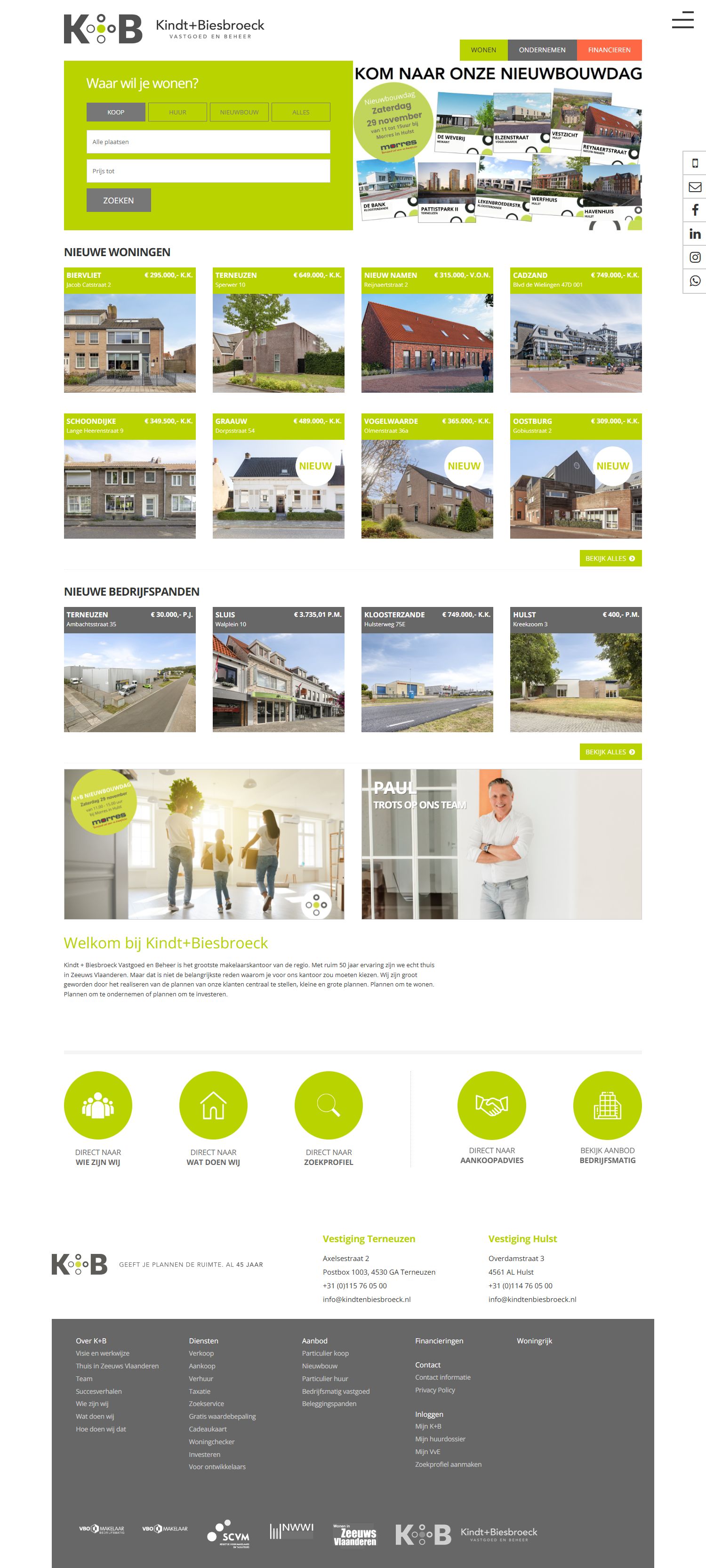 Screenshot van de website van www.kindtenbiesbroeck.nl