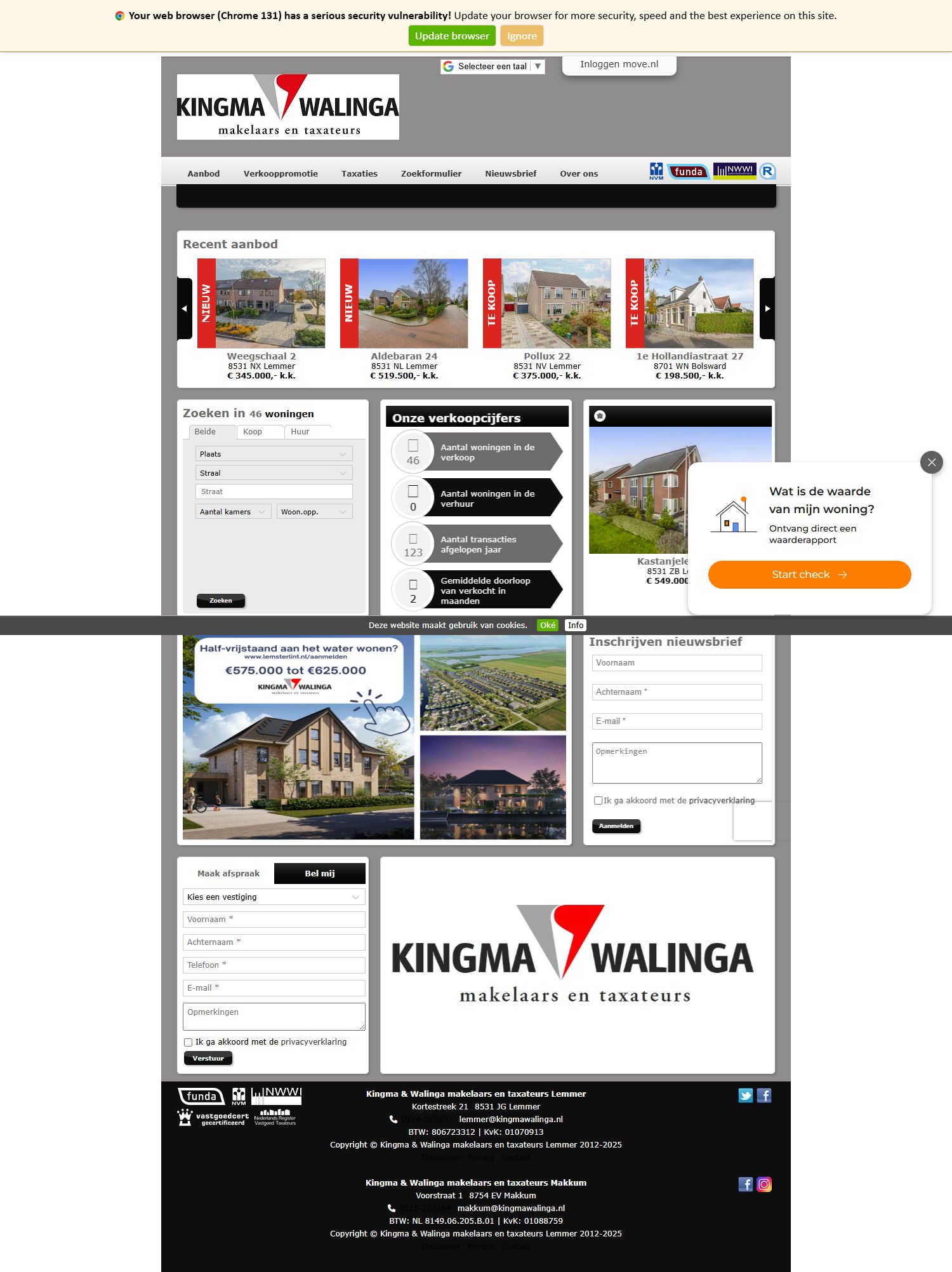 Screenshot van de website van www.kingmawalinga.nl