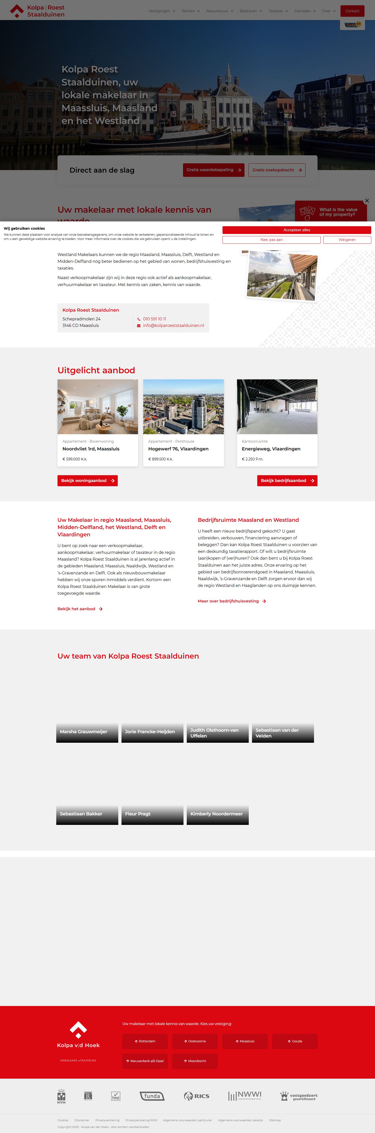 Screenshot van de website van www.kolparoeststaalduinen.nl